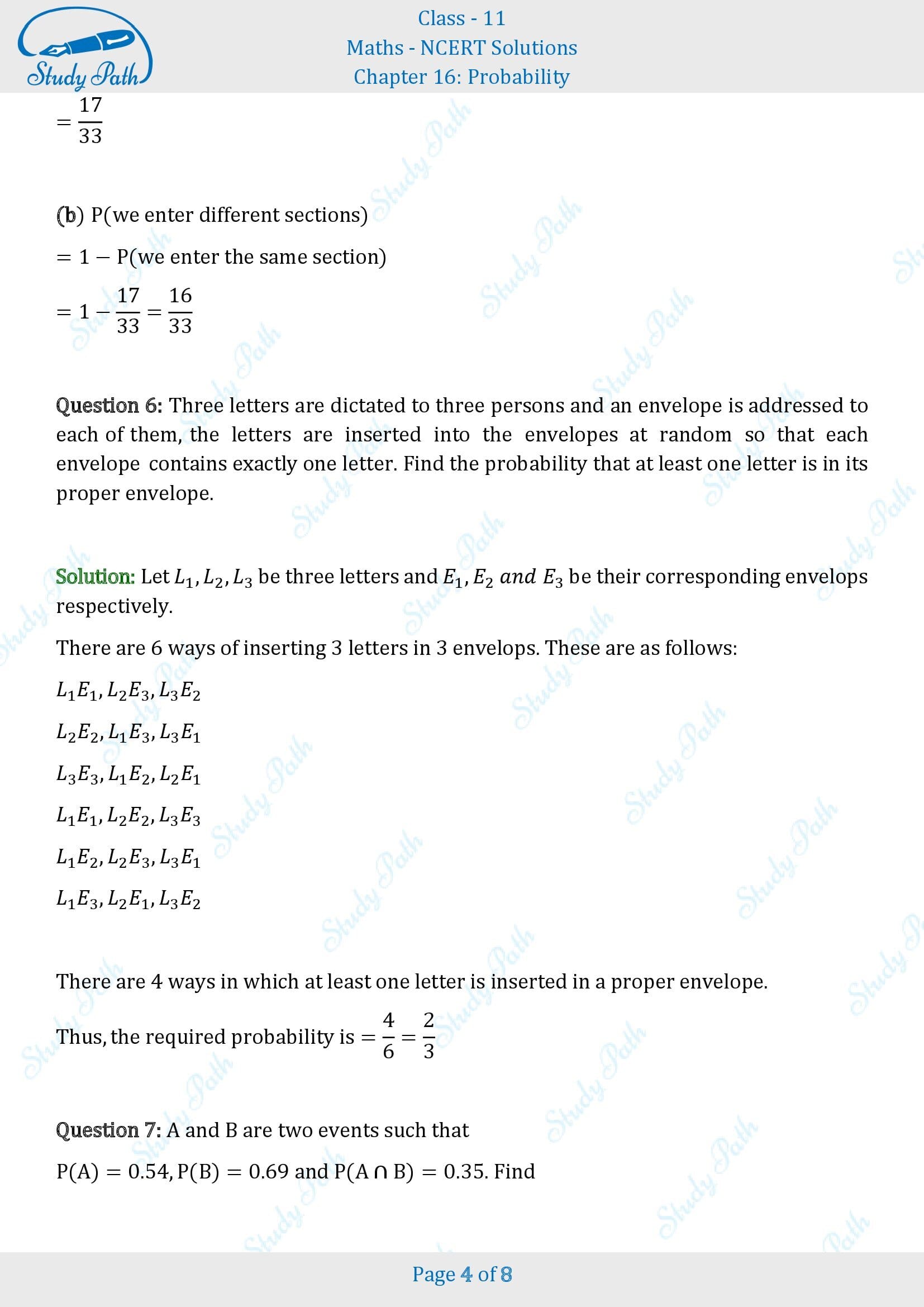 NCERT Solutions for Class 11 Maths Chapter 14 Probability Miscellaneous 14 00004