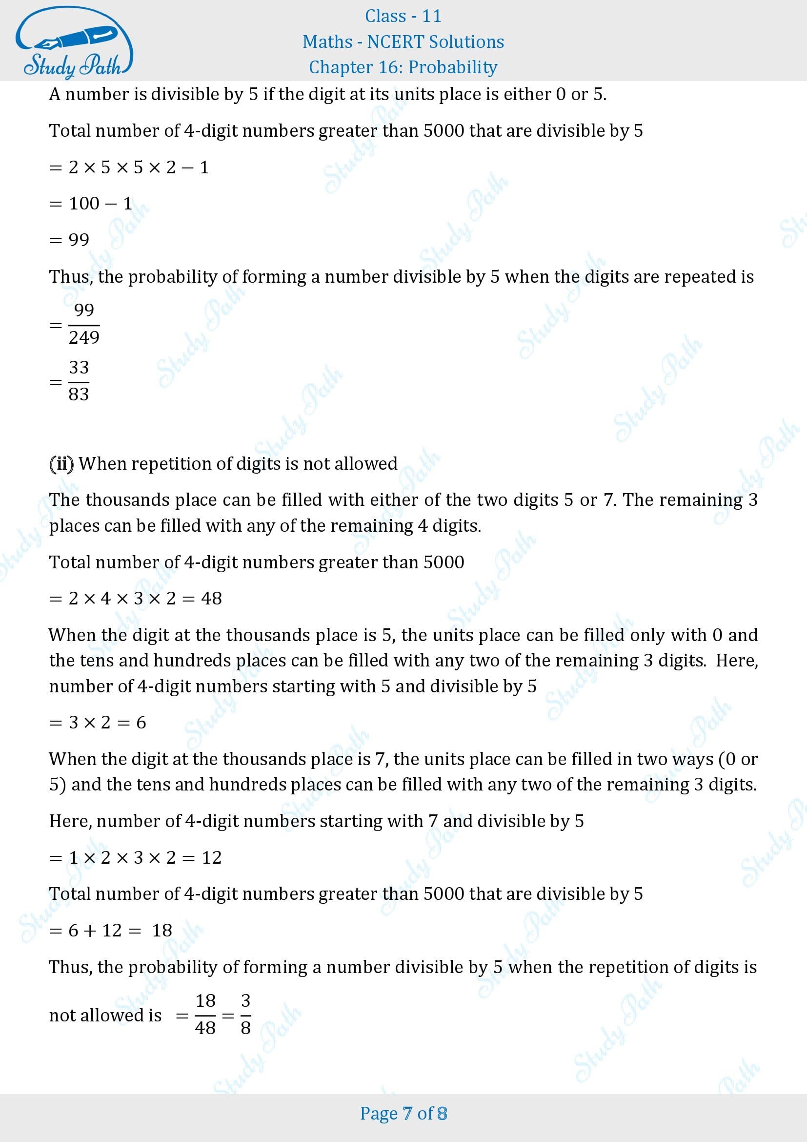 NCERT Solutions for Class 11 Maths Chapter 14 Probability Miscellaneous 14 00007