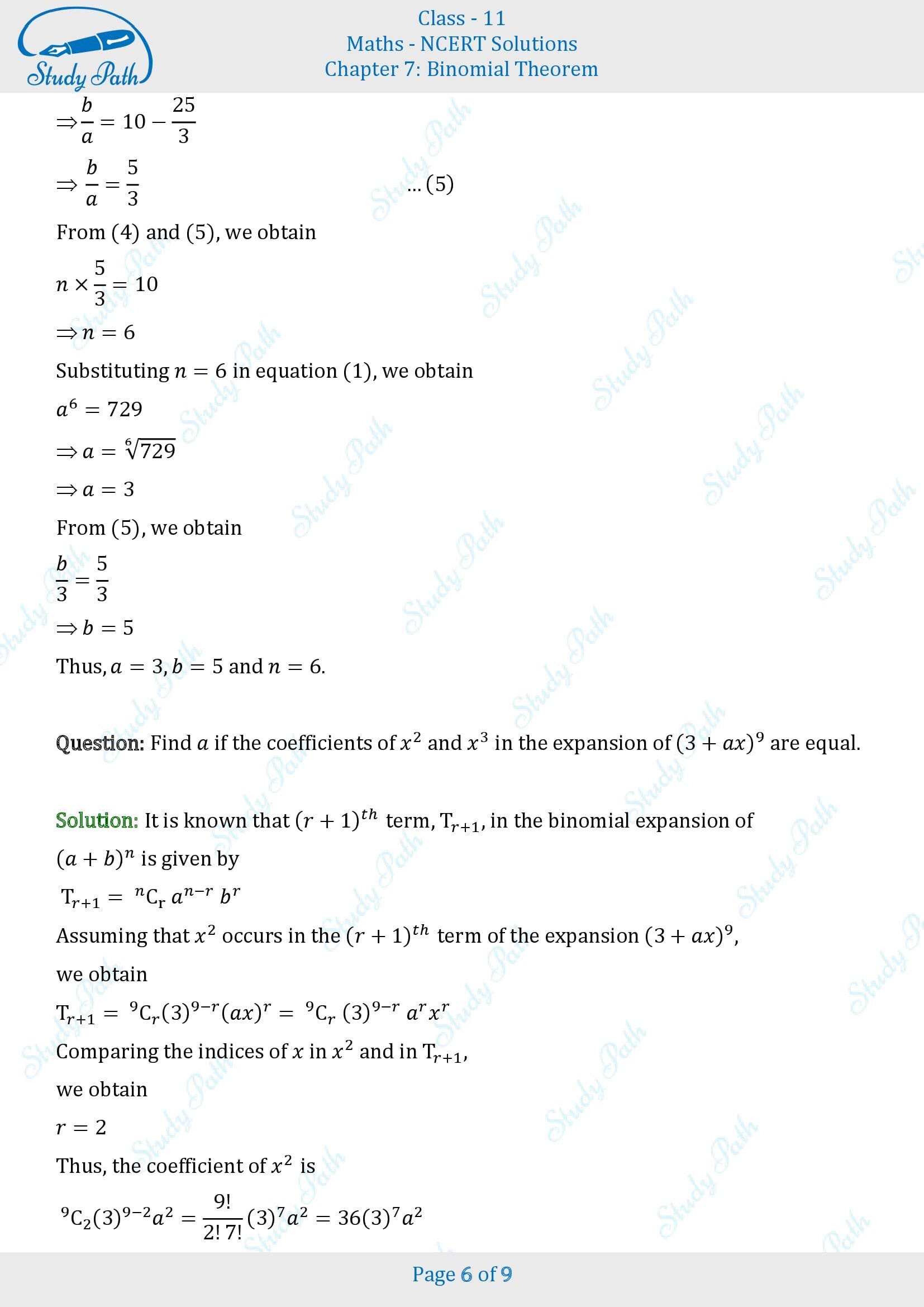 NCERT Solutions for Class 11 Maths Chapter 7 Binomial Theorem Miscellaneous 7 00006