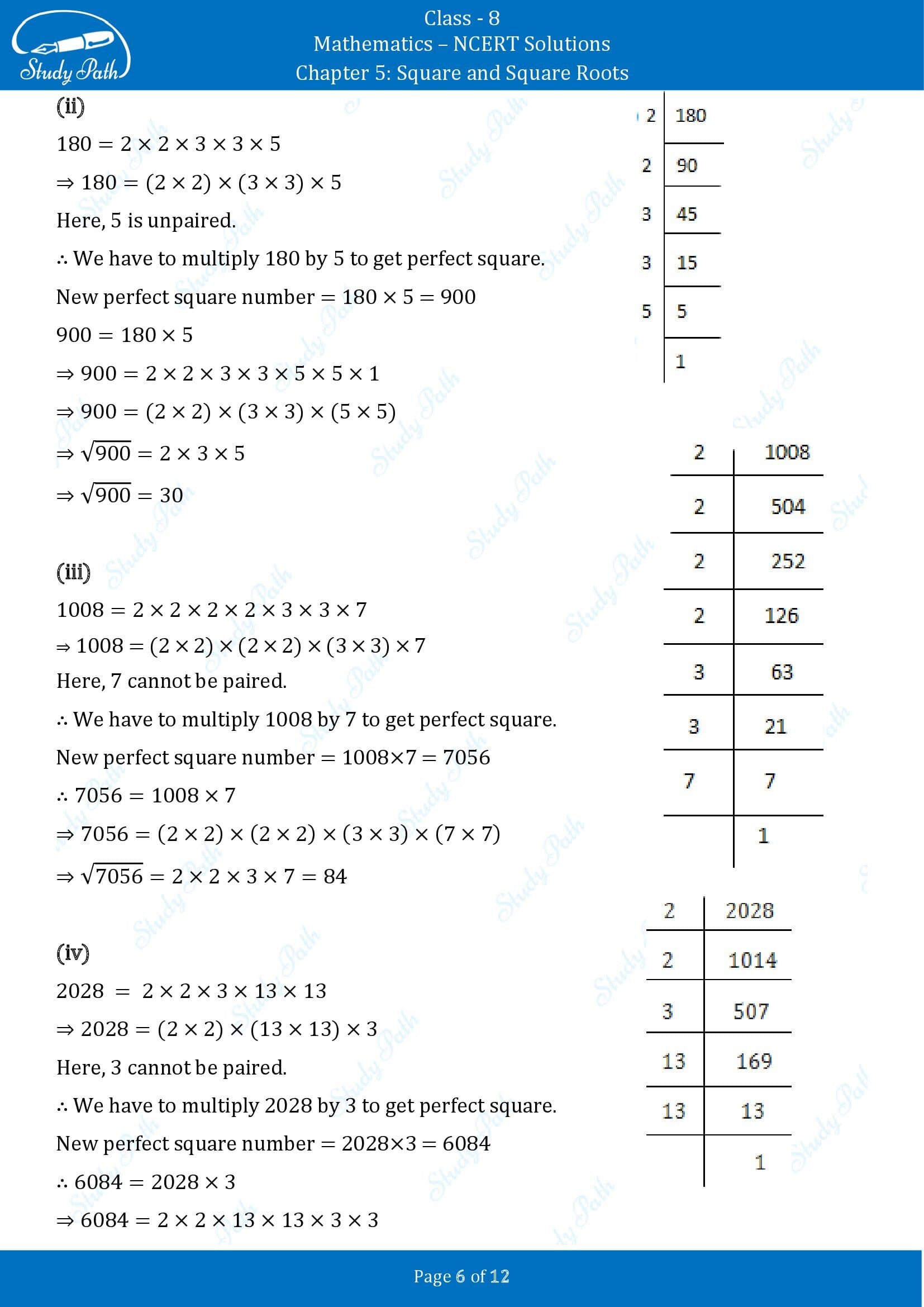 NCERT Solutions for Class 8 Maths Chapter 5 Squares and Square Roots Exercise 5.3 00006