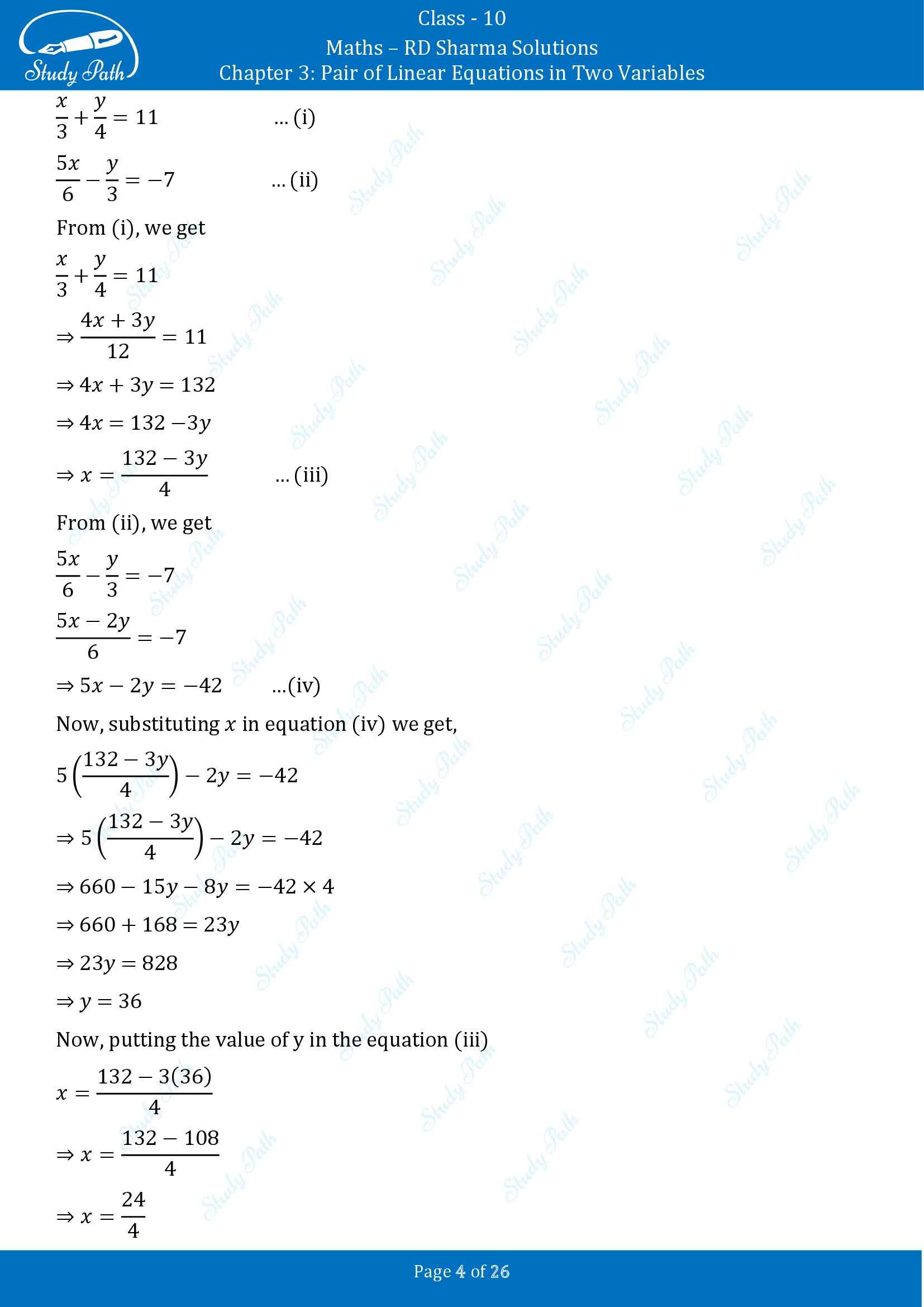 RD Sharma Solutions Class 10 Chapter 3 Pair of Linear Equations in Two Variables Exercise 3.3 00004