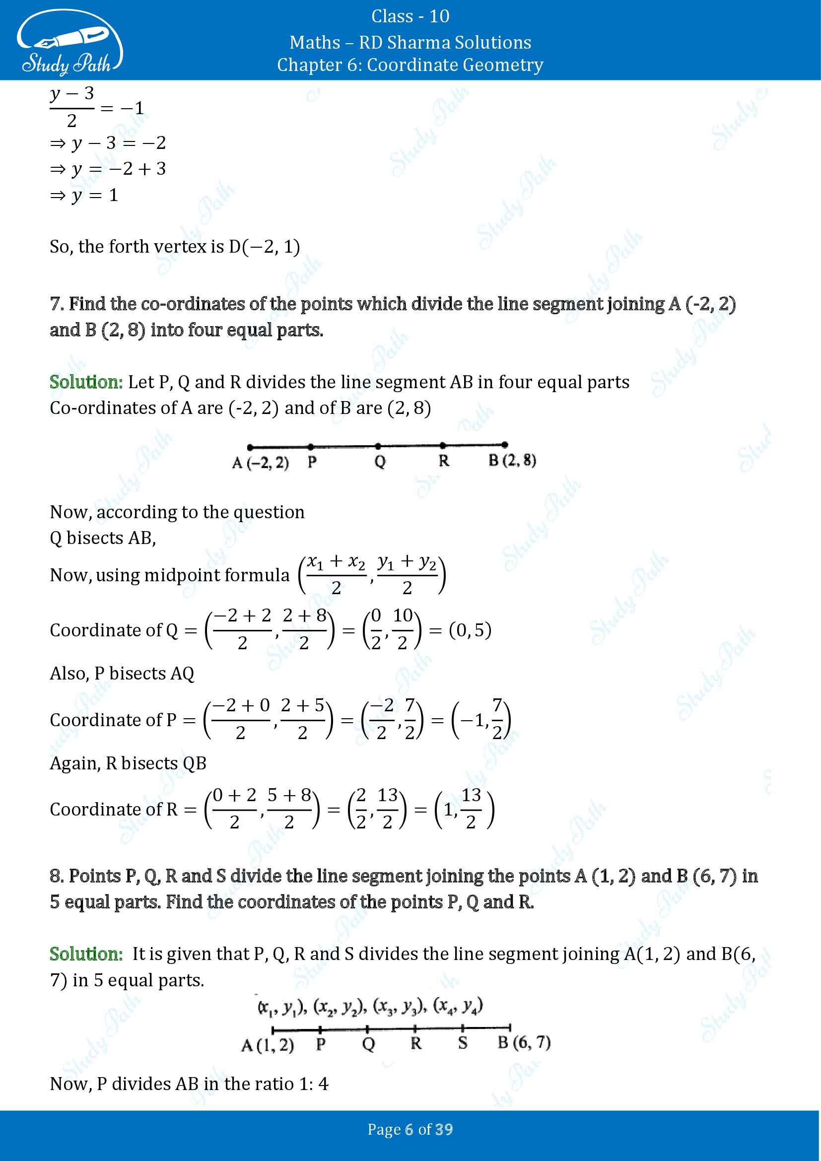 RD Sharma Solutions Class 10 Chapter 6 Coordinate Geometry Exercise 6.3 00006