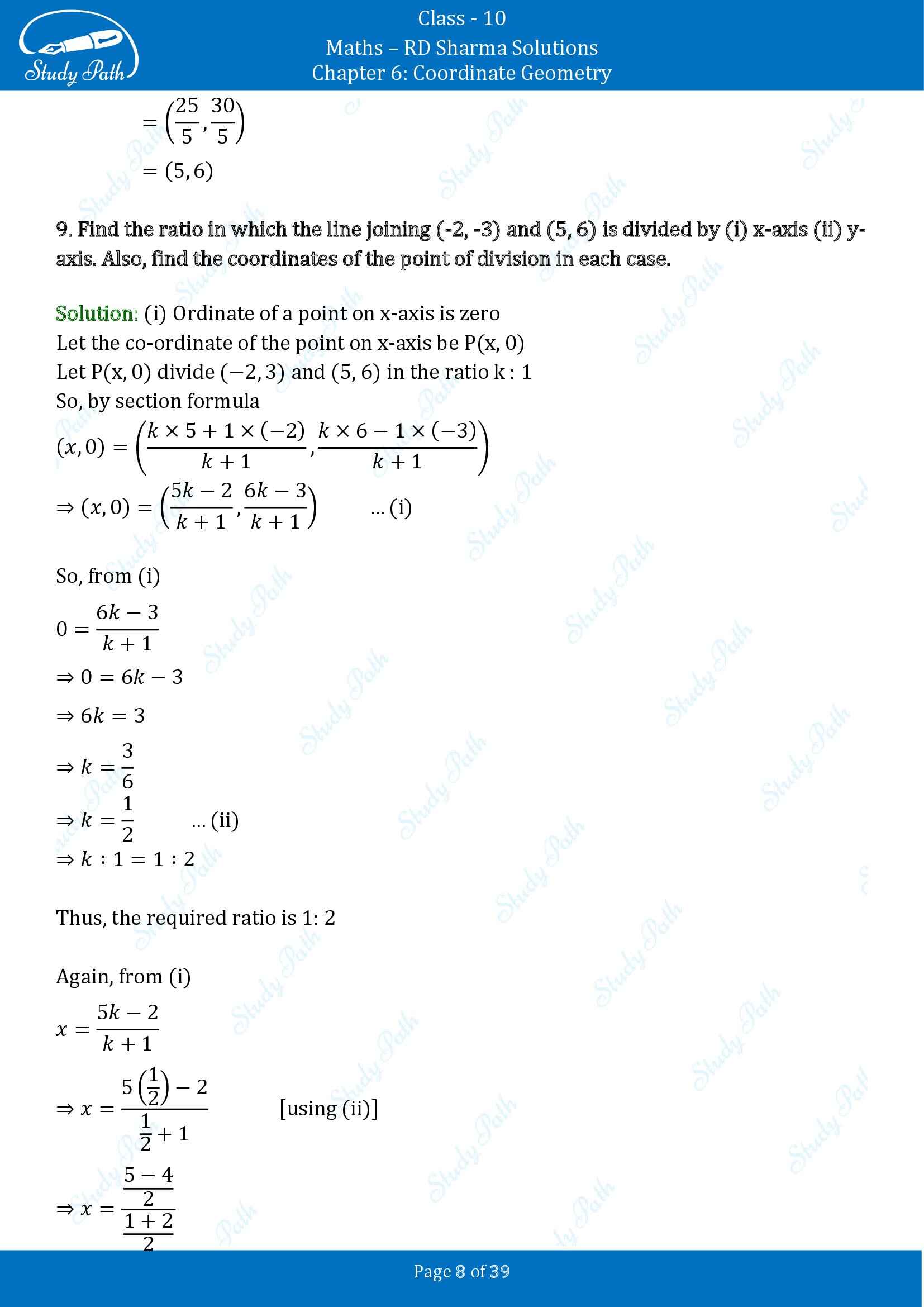 RD Sharma Solutions Class 10 Chapter 6 Coordinate Geometry Exercise 6.3 00008