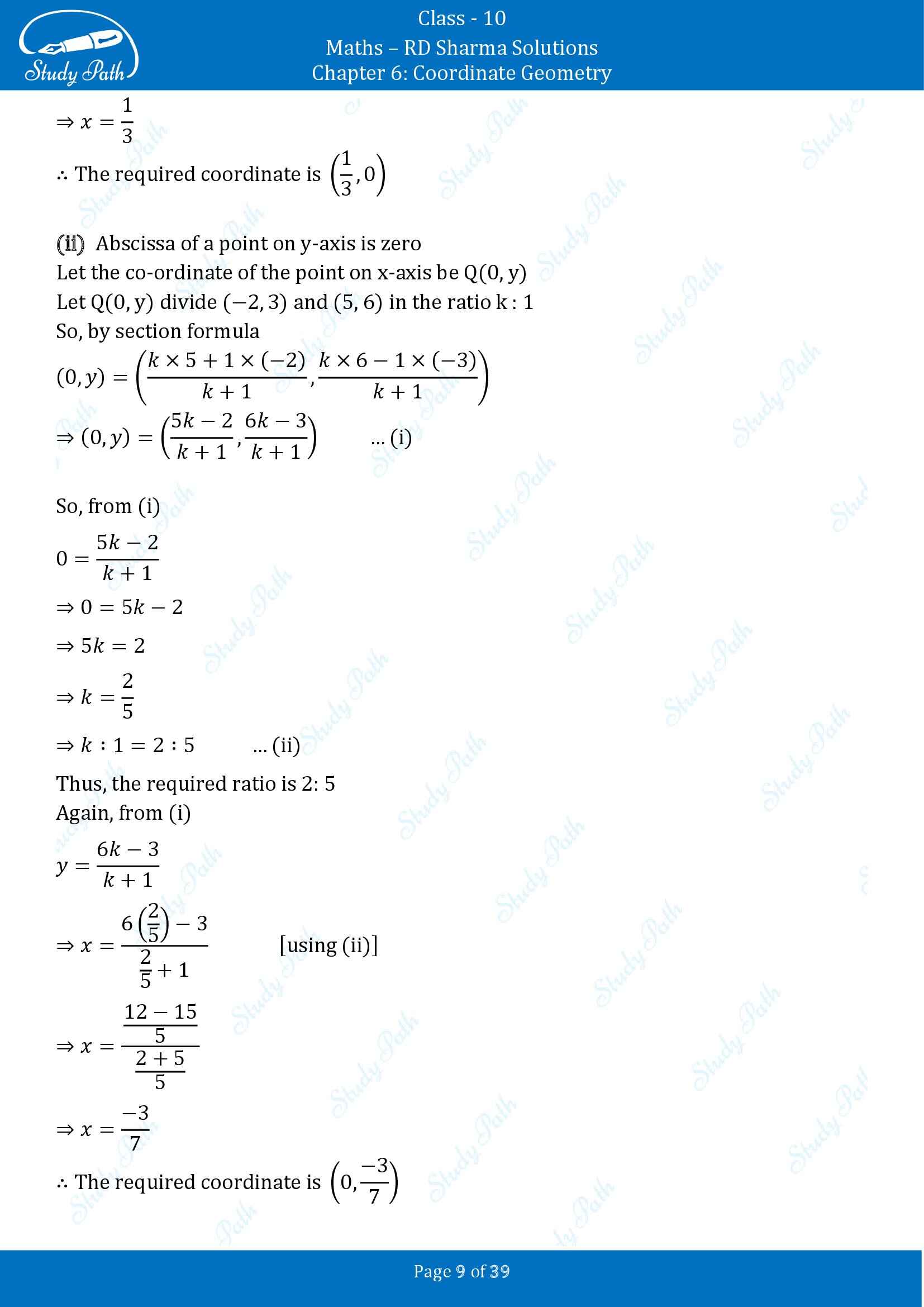 RD Sharma Solutions Class 10 Chapter 6 Coordinate Geometry Exercise 6.3 00009