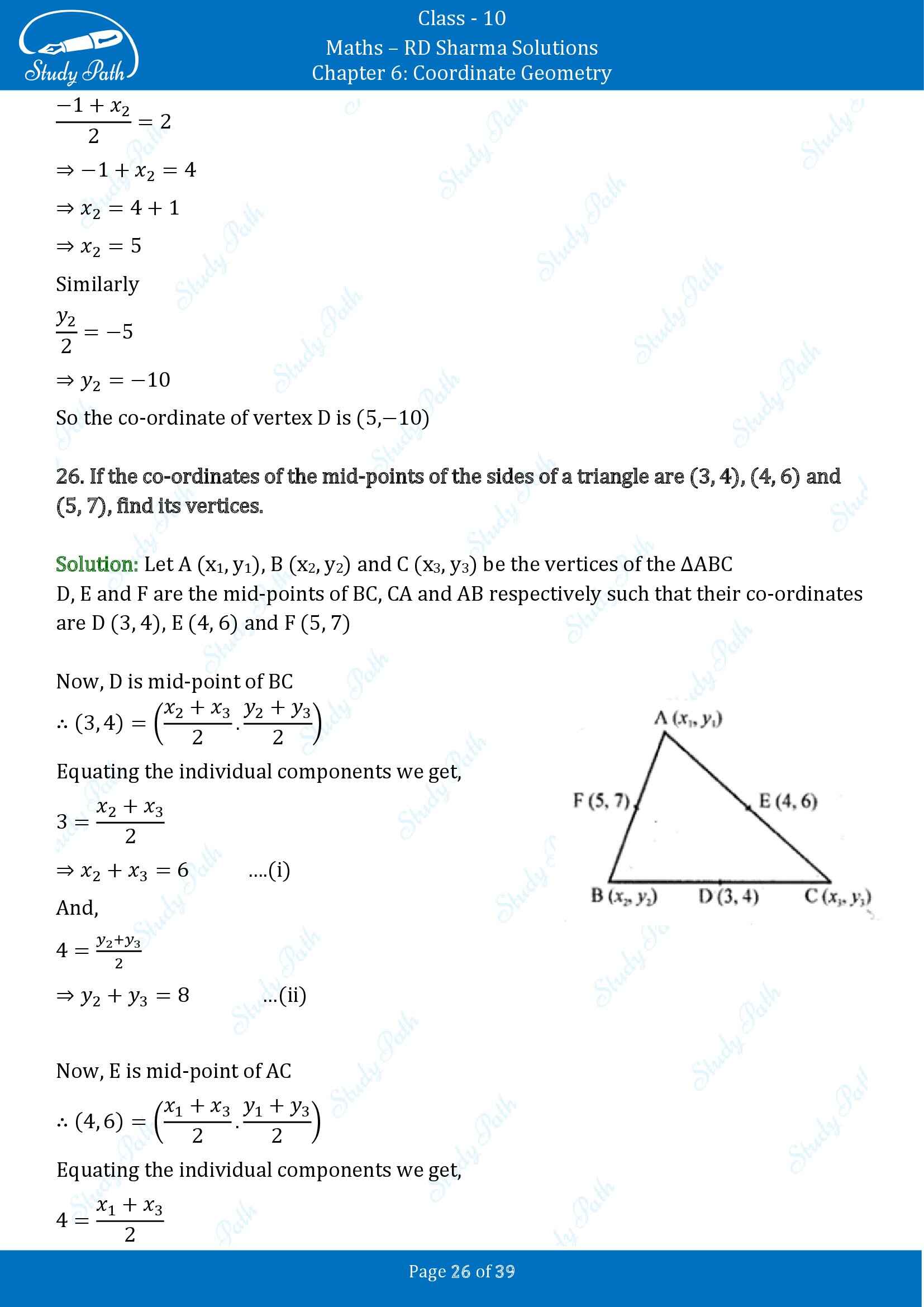 RD Sharma Solutions Class 10 Chapter 6 Coordinate Geometry Exercise 6.3 00026