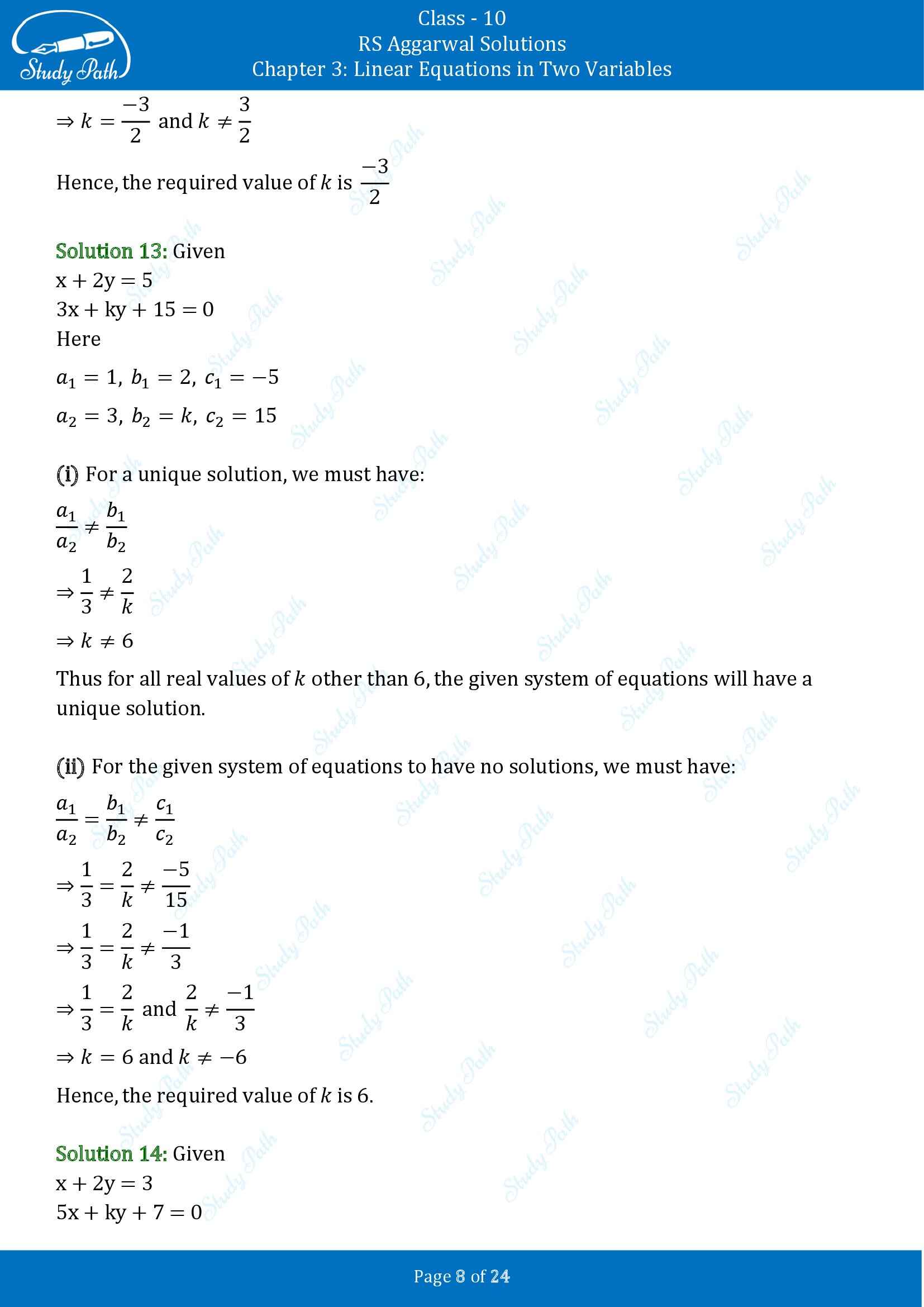 RS Aggarwal Solutions for Class 10 Chapter 3 Linear Equations in Two Variables Exercise 3D 00008