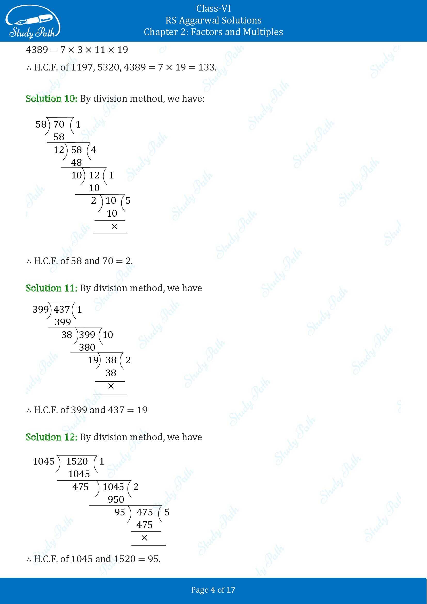 RS Aggarwal Solutions Class 6 Chapter 2 Factors and Multiples Exercise 2D 00004