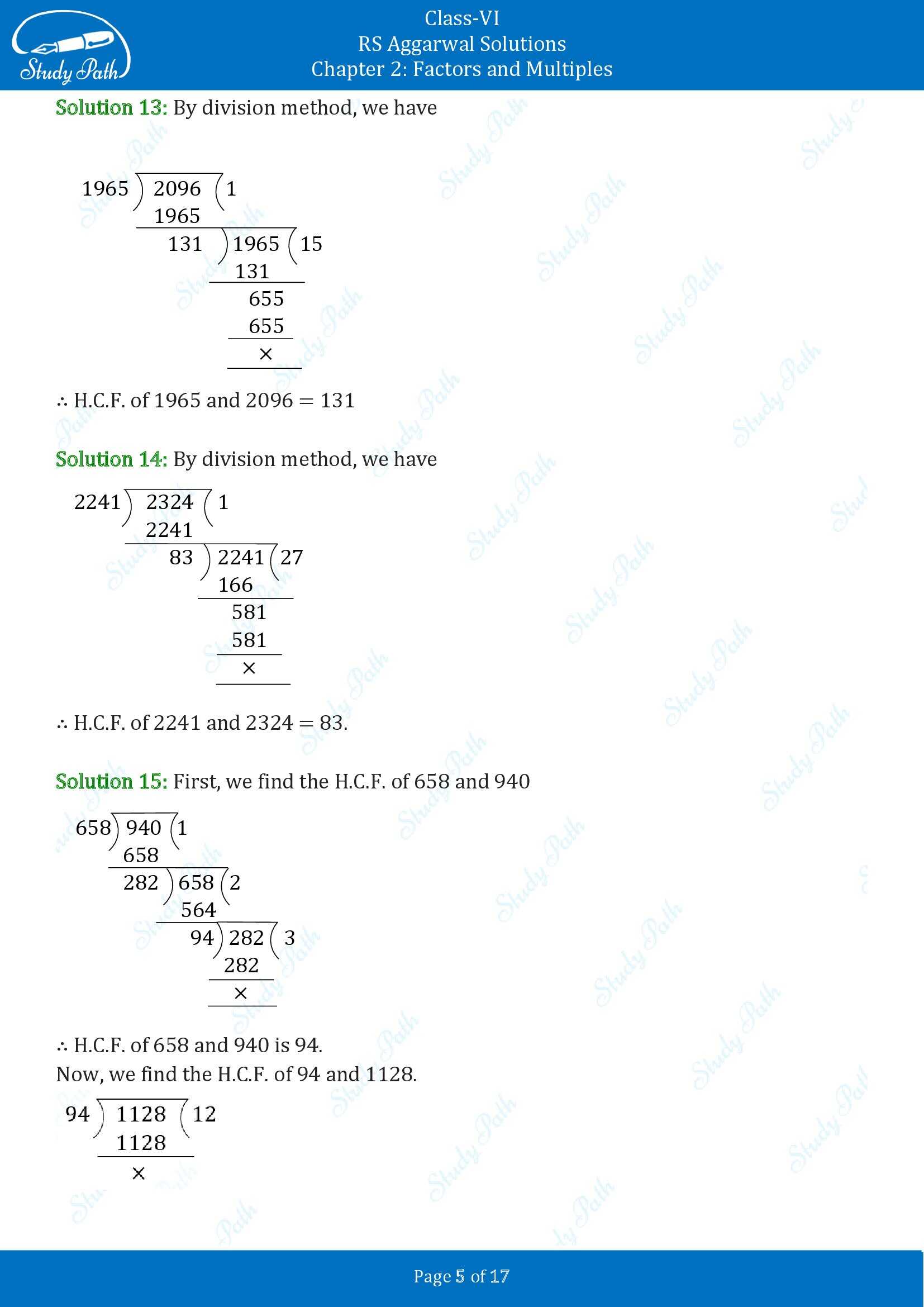 RS Aggarwal Solutions Class 6 Chapter 2 Factors and Multiples Exercise 2D 00005