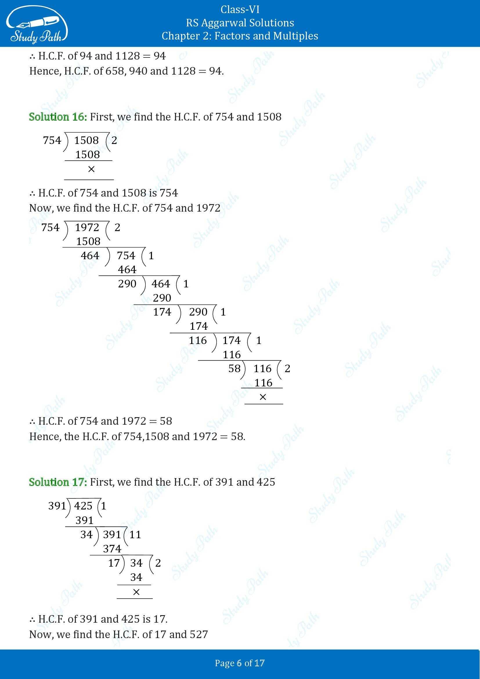 RS Aggarwal Solutions Class 6 Chapter 2 Factors and Multiples Exercise 2D 00006