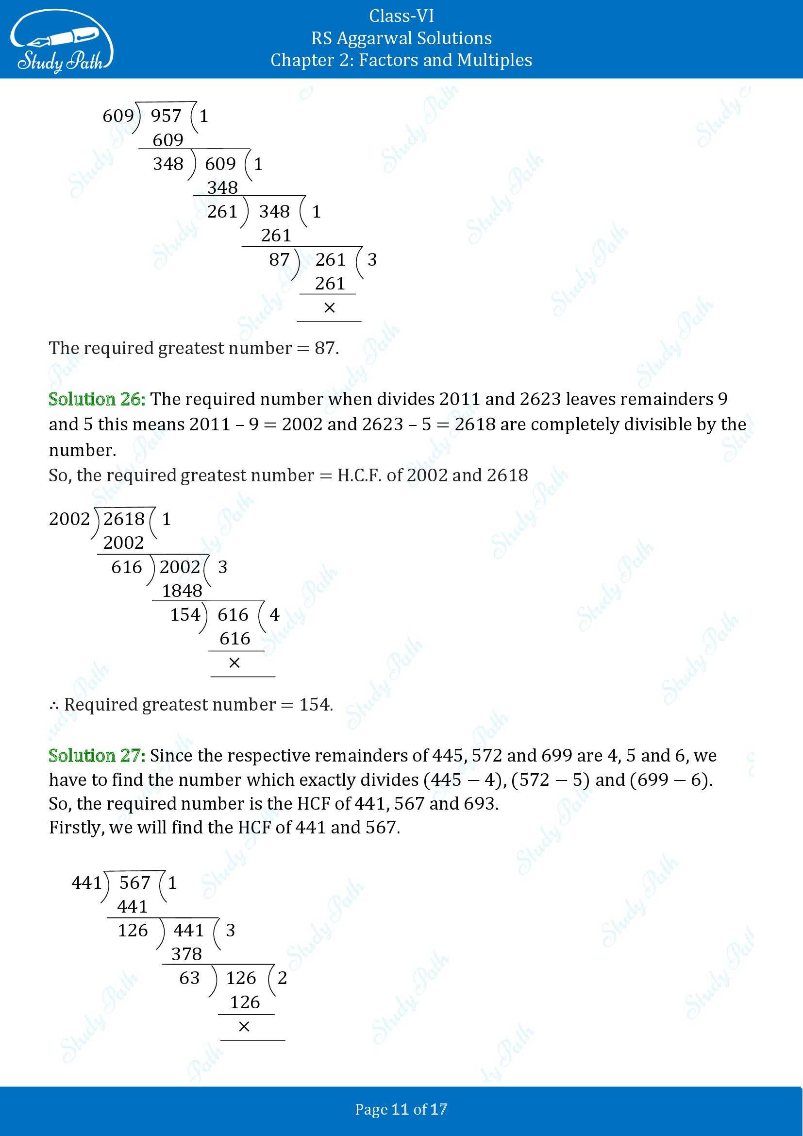 RS Aggarwal Solutions Class 6 Chapter 2 Factors and Multiples Exercise 2D 00011
