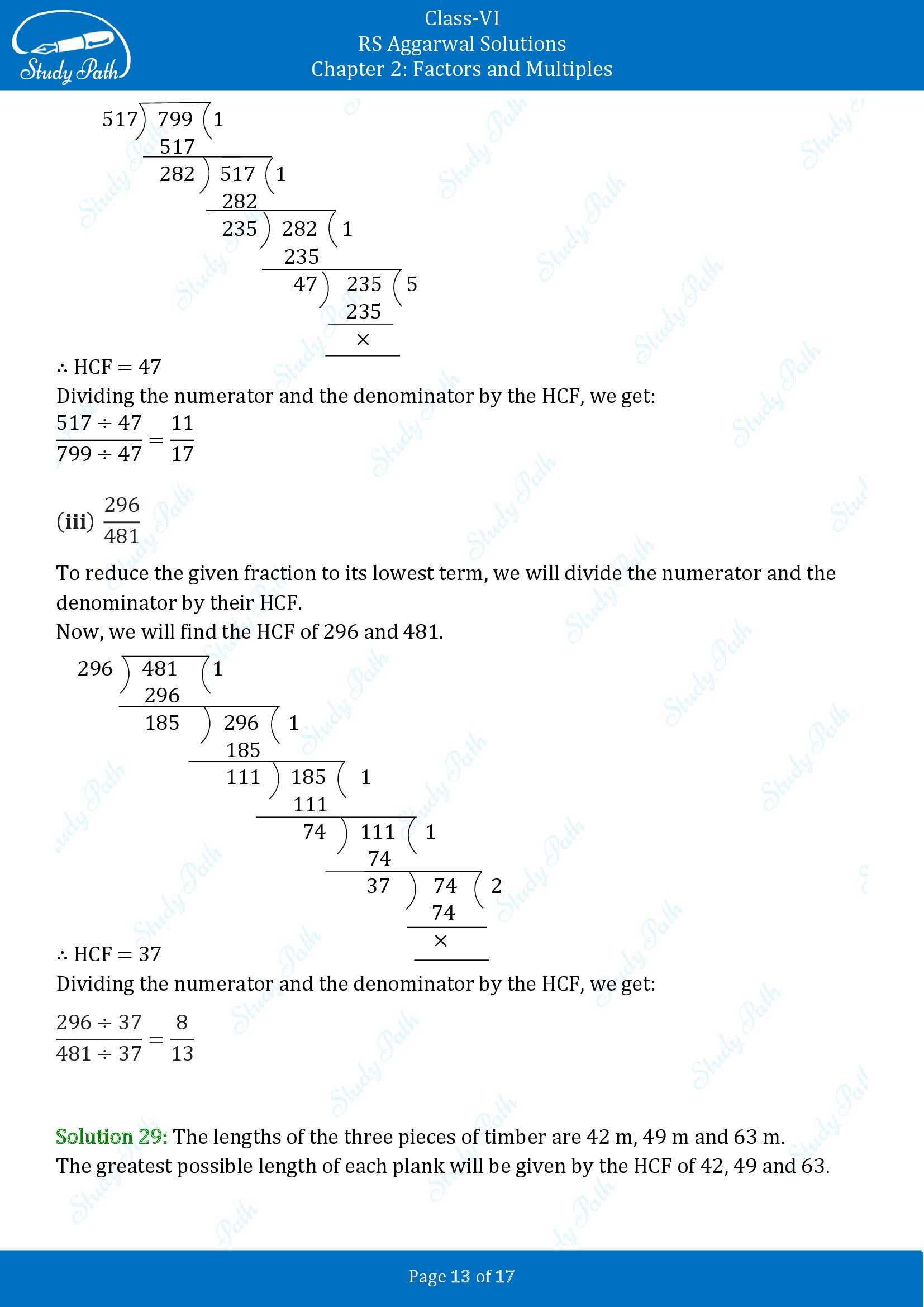 RS Aggarwal Solutions Class 6 Chapter 2 Factors and Multiples Exercise 2D 00013