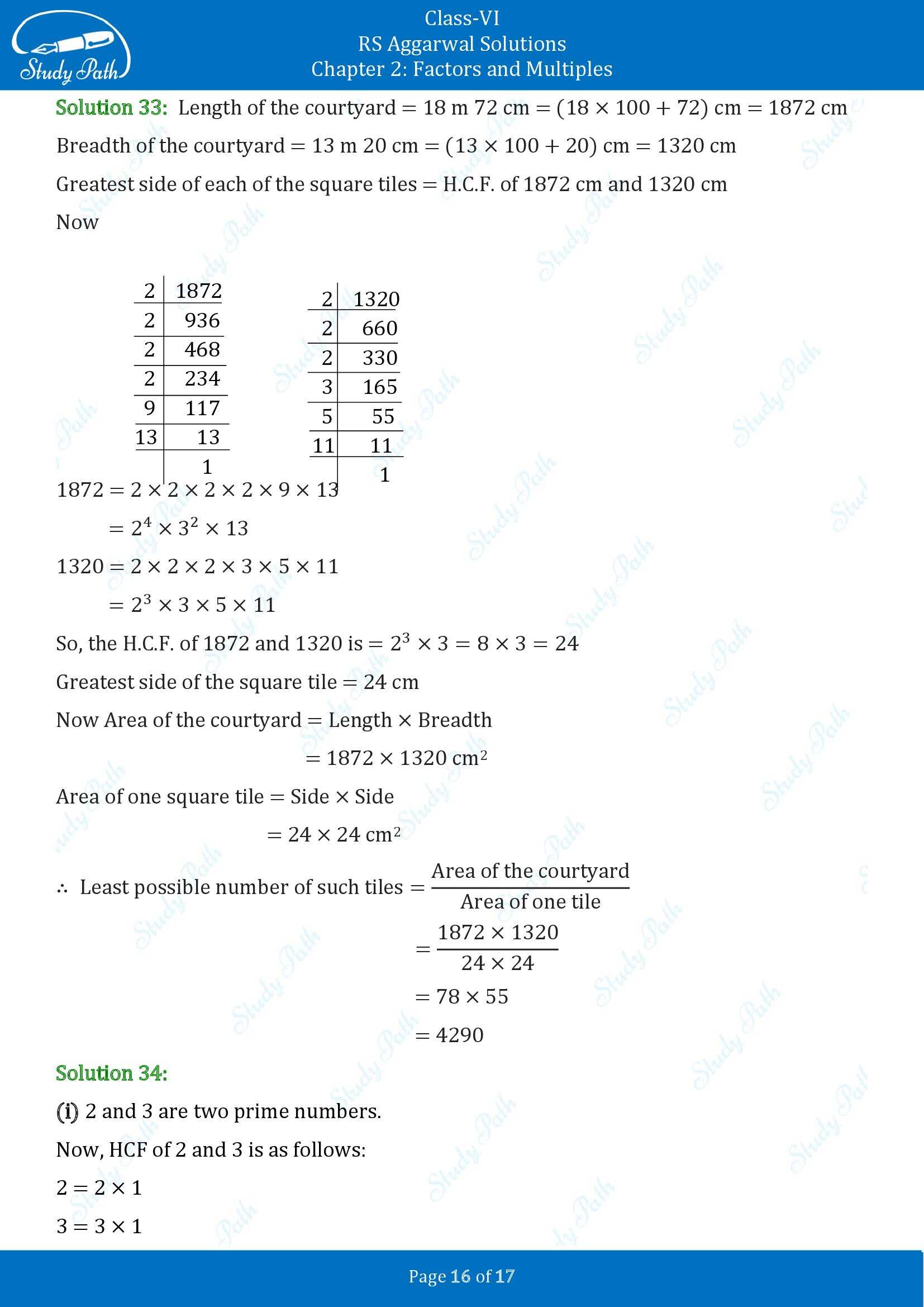 RS Aggarwal Solutions Class 6 Chapter 2 Factors and Multiples Exercise 2D 00016