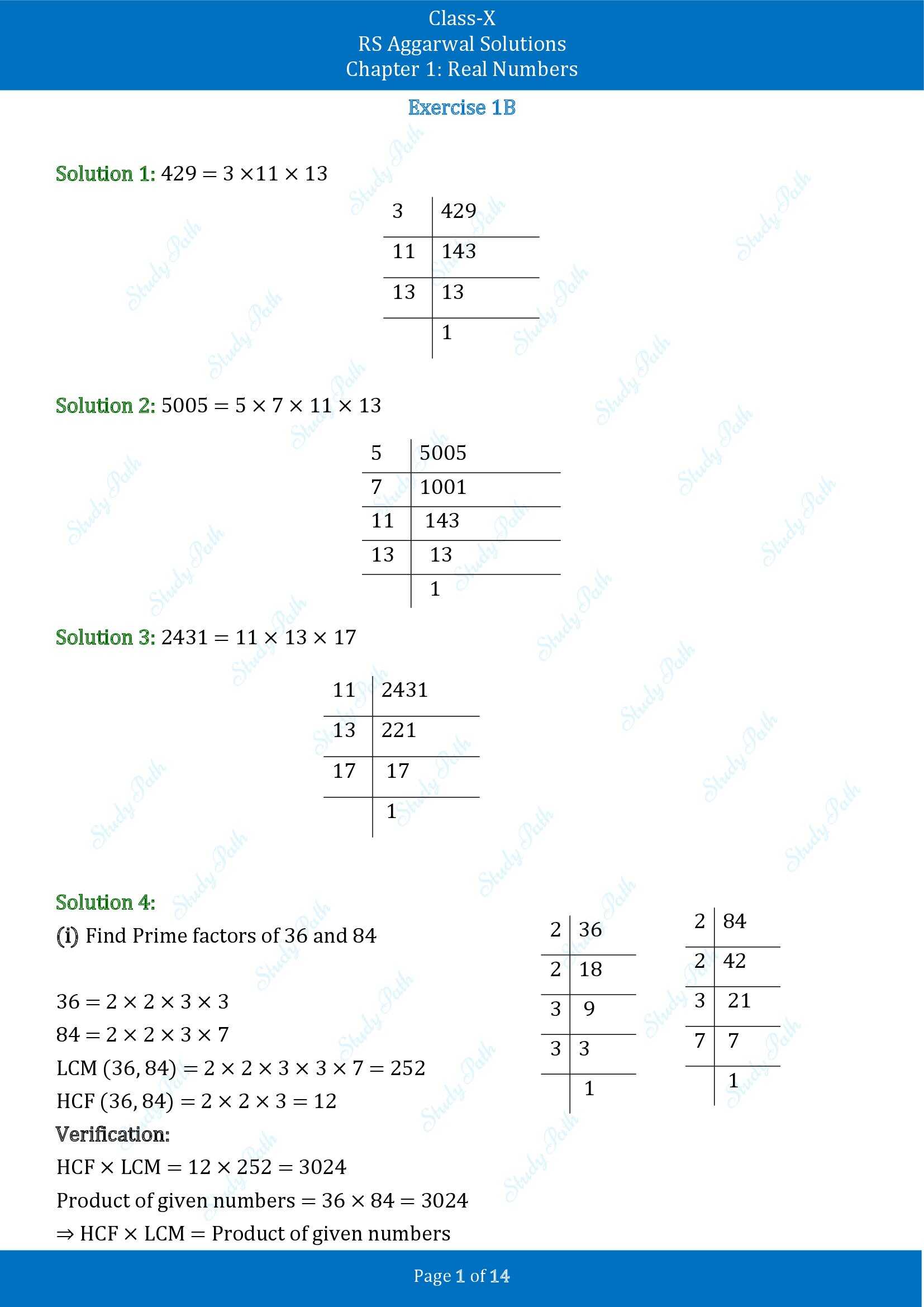 RS Aggarwal Solutions for Class 10 Chapter 1 Real Numbers Exercise 1B 00001