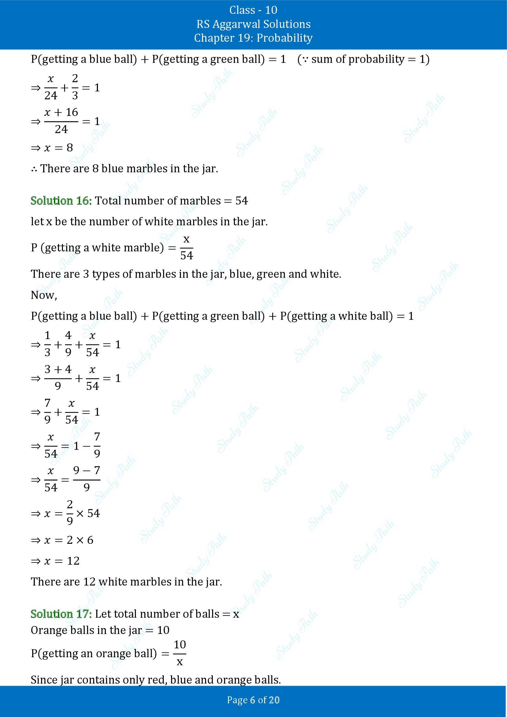 RS Aggarwal Solutions for Class 10 Chapter 19 Probability Exercise 19 00006