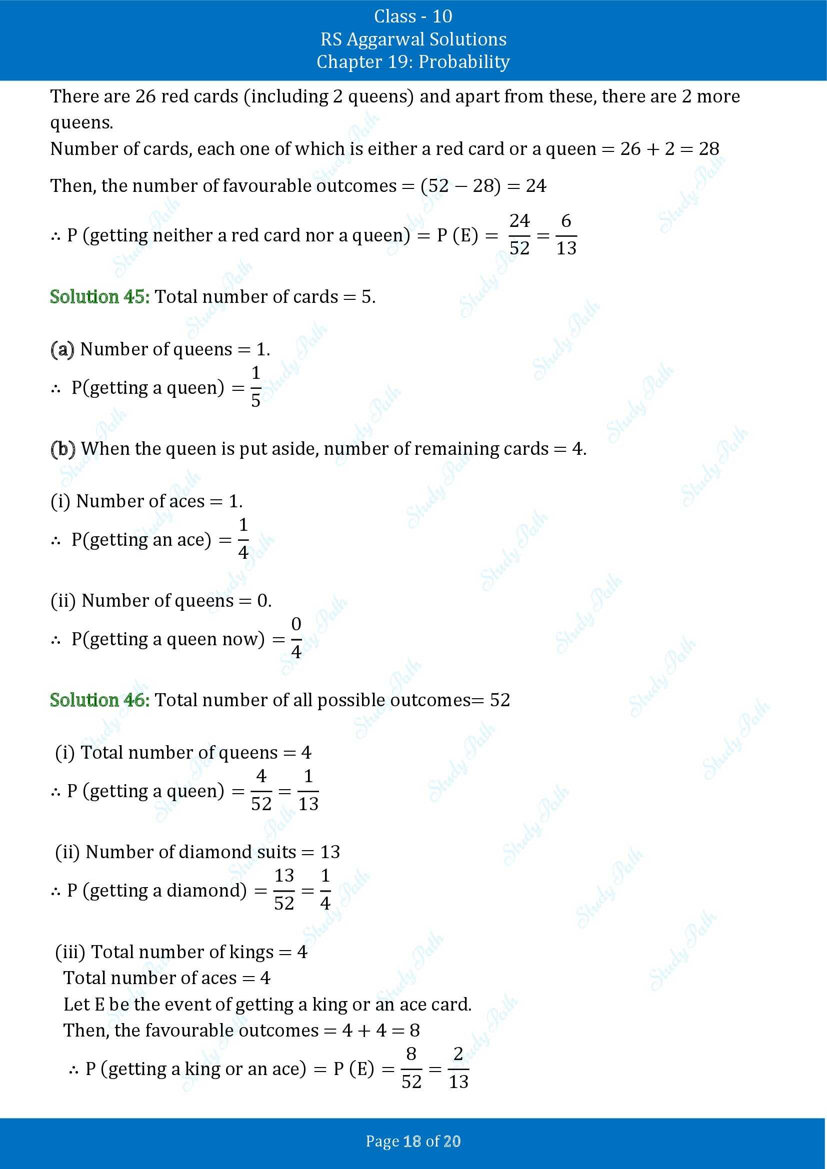 RS Aggarwal Solutions for Class 10 Chapter 19 Probability Exercise 19 00018