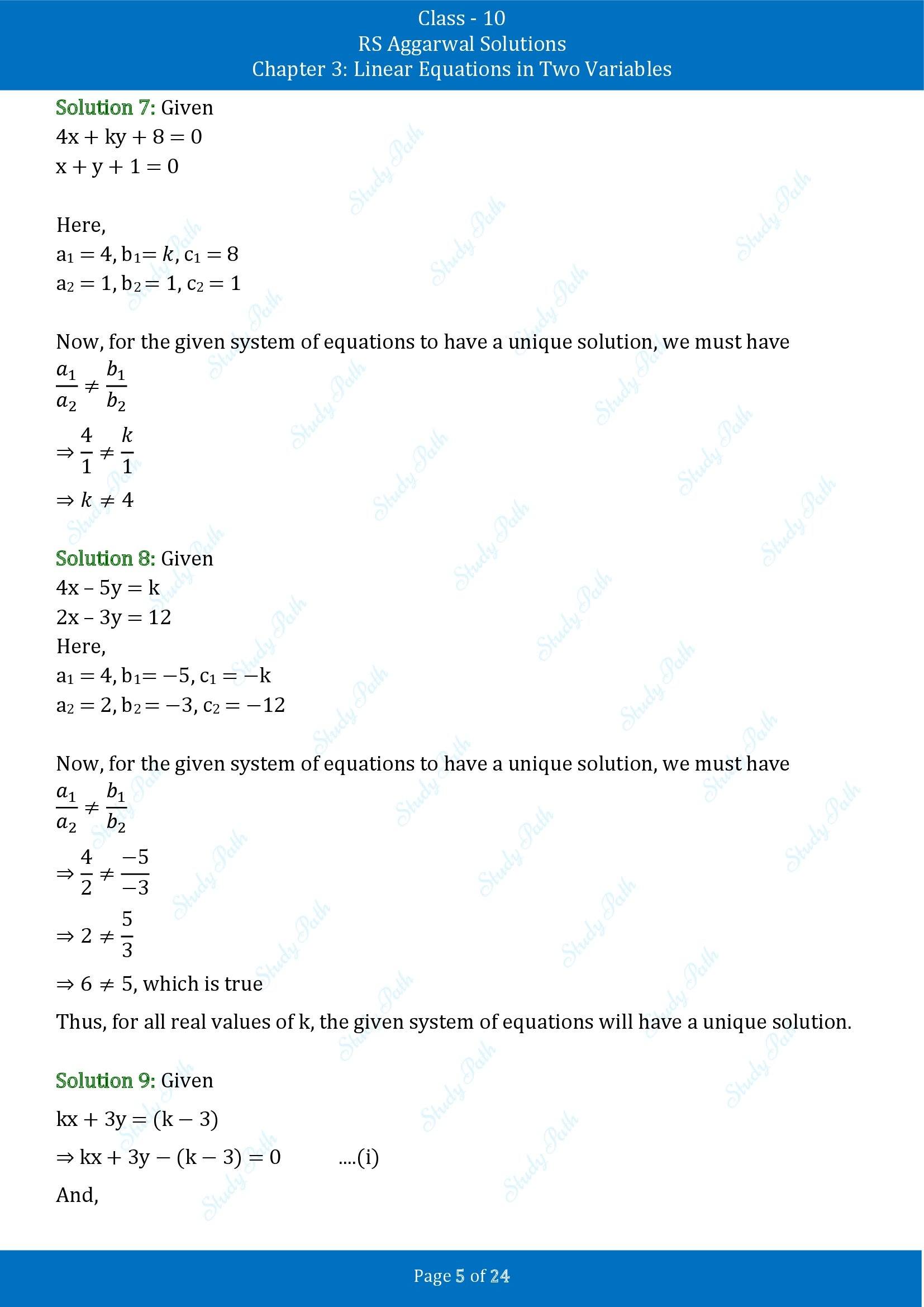 RS Aggarwal Solutions for Class 10 Chapter 3 Linear Equations in Two Variables Exercise 3D 00005