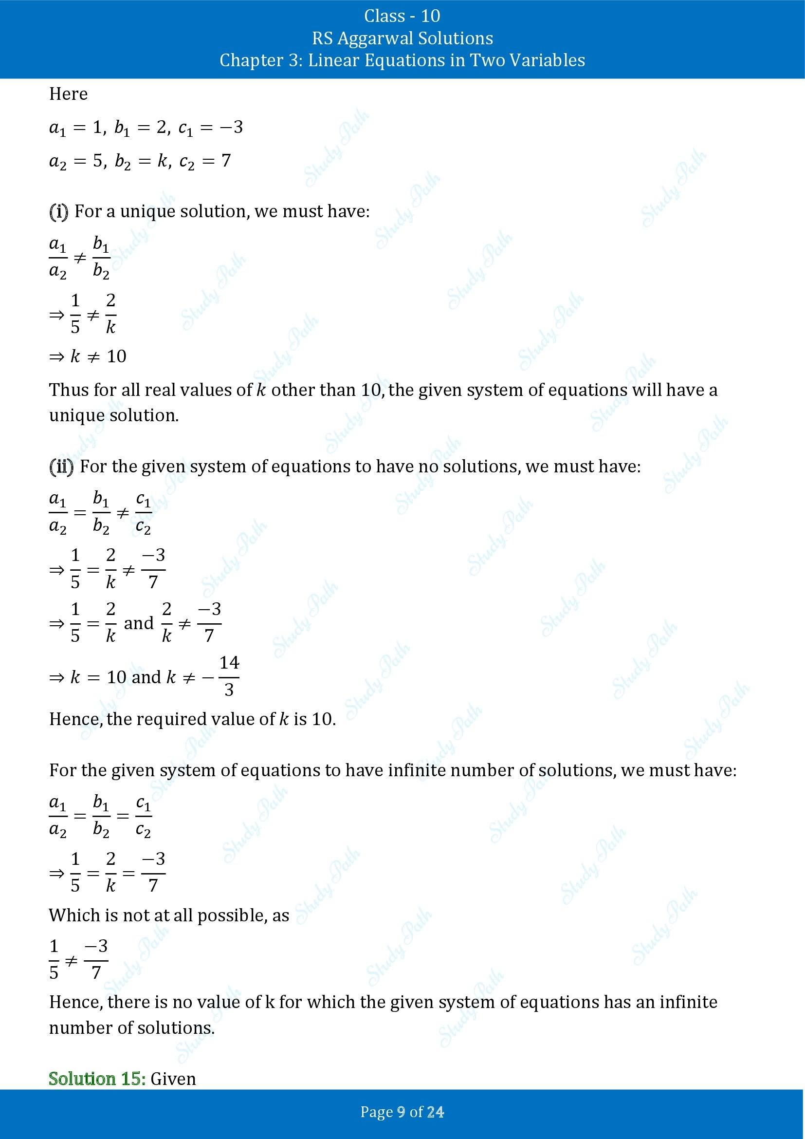 RS Aggarwal Solutions for Class 10 Chapter 3 Linear Equations in Two Variables Exercise 3D 00009