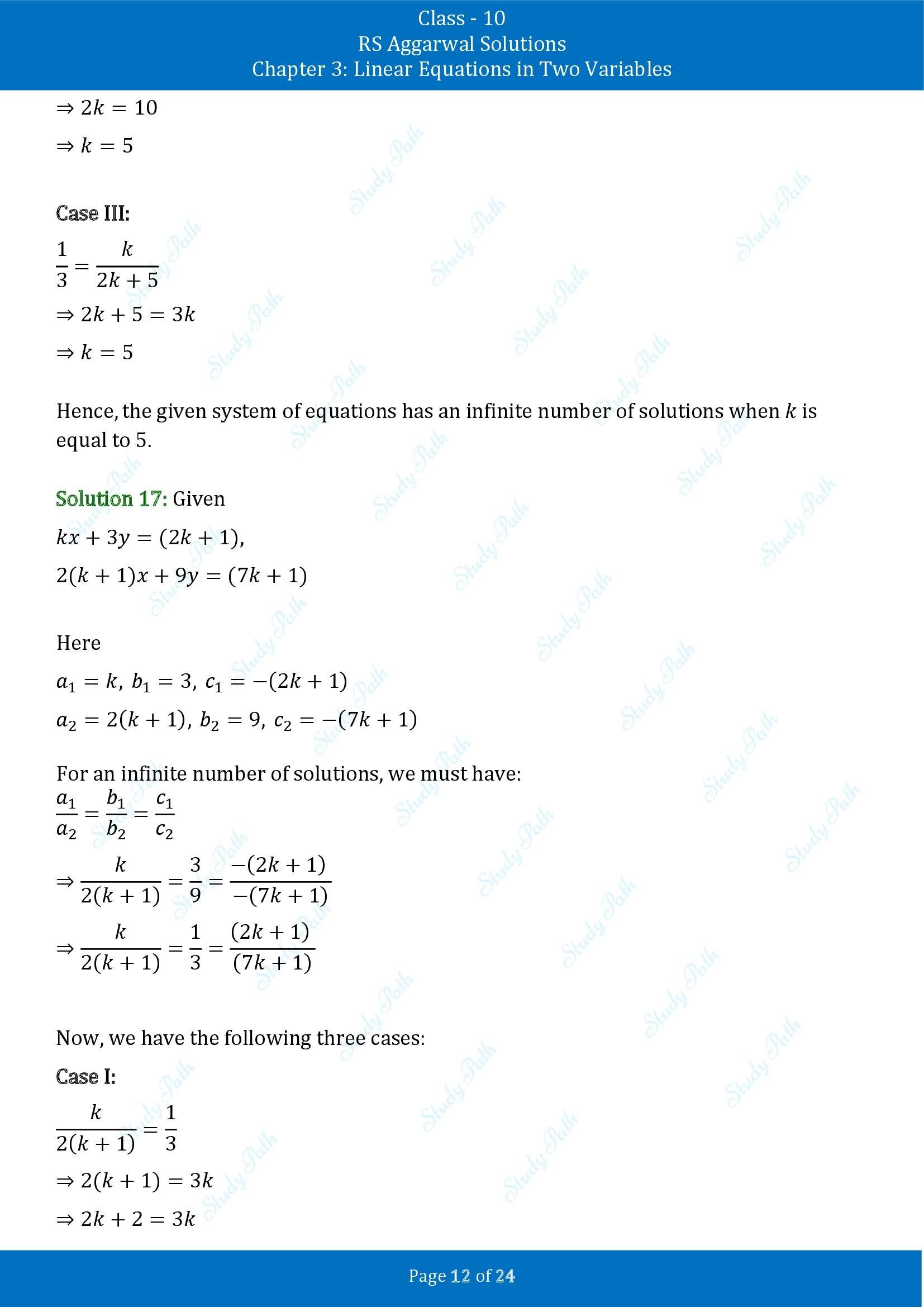 RS Aggarwal Solutions for Class 10 Chapter 3 Linear Equations in Two Variables Exercise 3D 00012