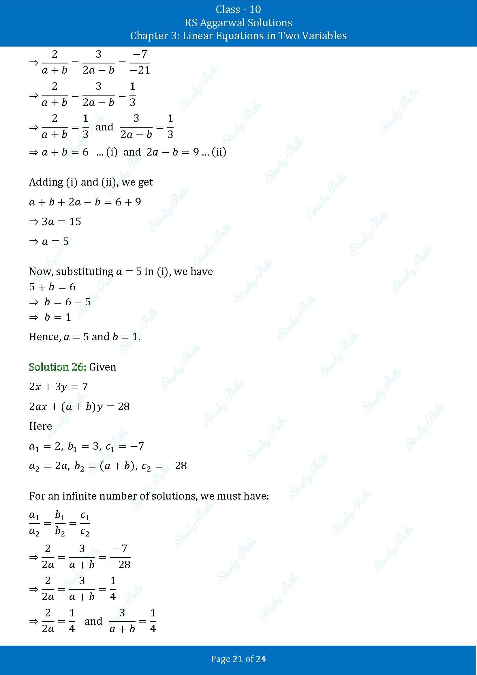 RS Aggarwal Solutions for Class 10 Chapter 3 Linear Equations in Two Variables Exercise 3D 00021