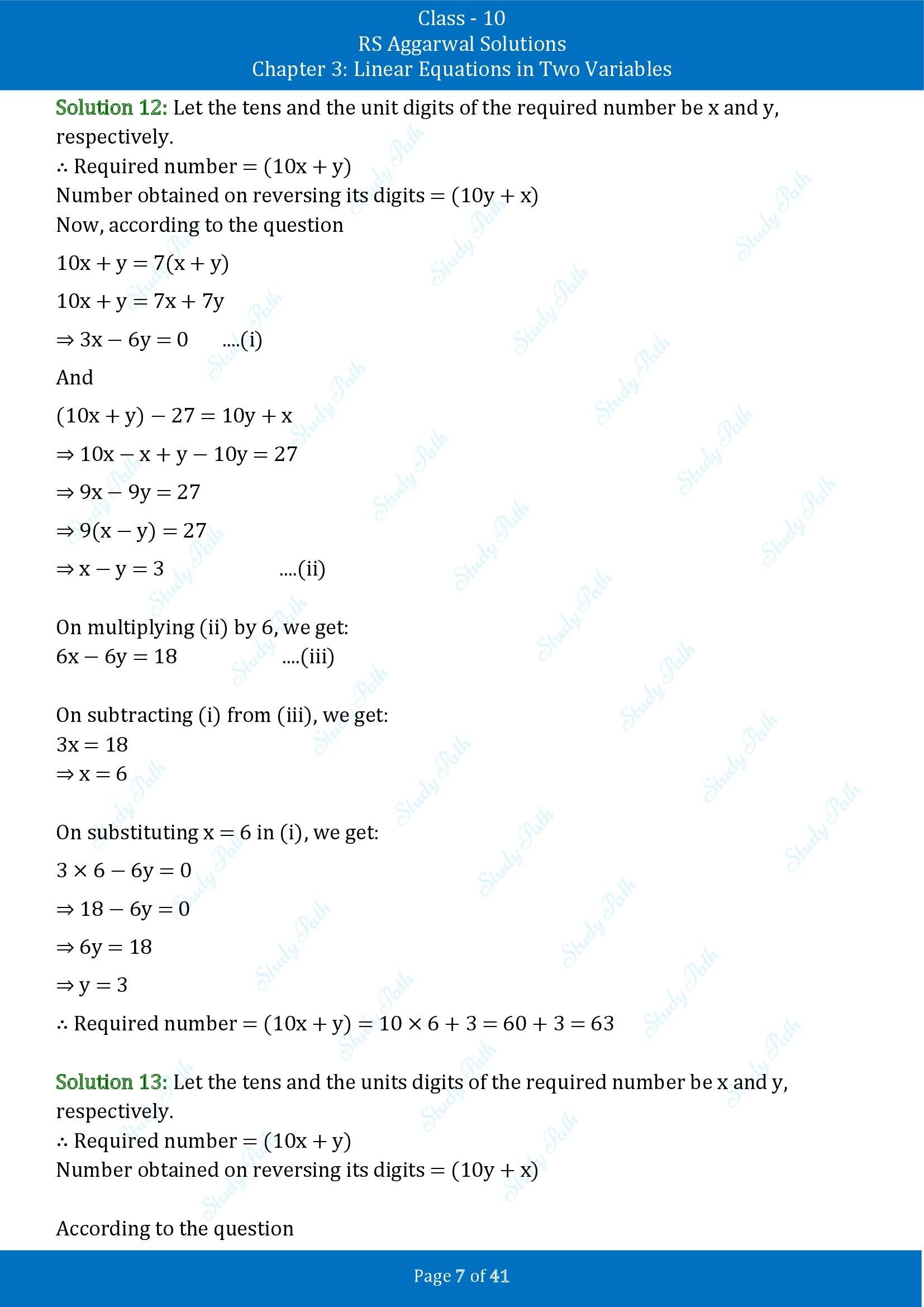 RS Aggarwal Solutions for Class 10 Chapter 3 Linear Equations in Two Variables Exercise 3E 00007