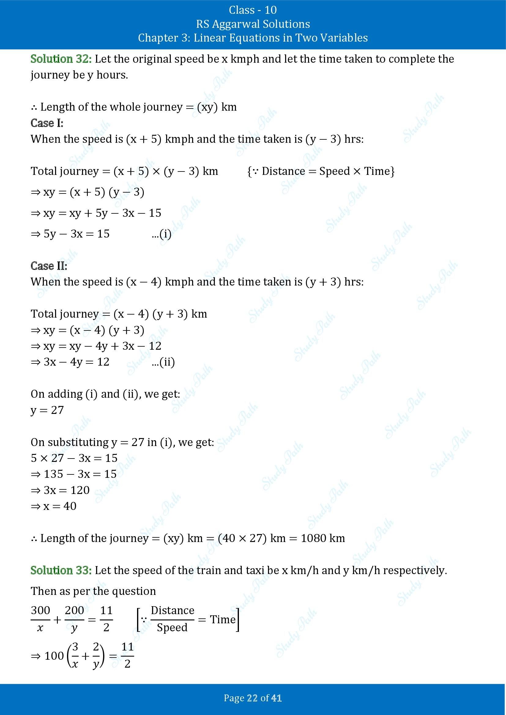 RS Aggarwal Solutions for Class 10 Chapter 3 Linear Equations in Two Variables Exercise 3E 00022