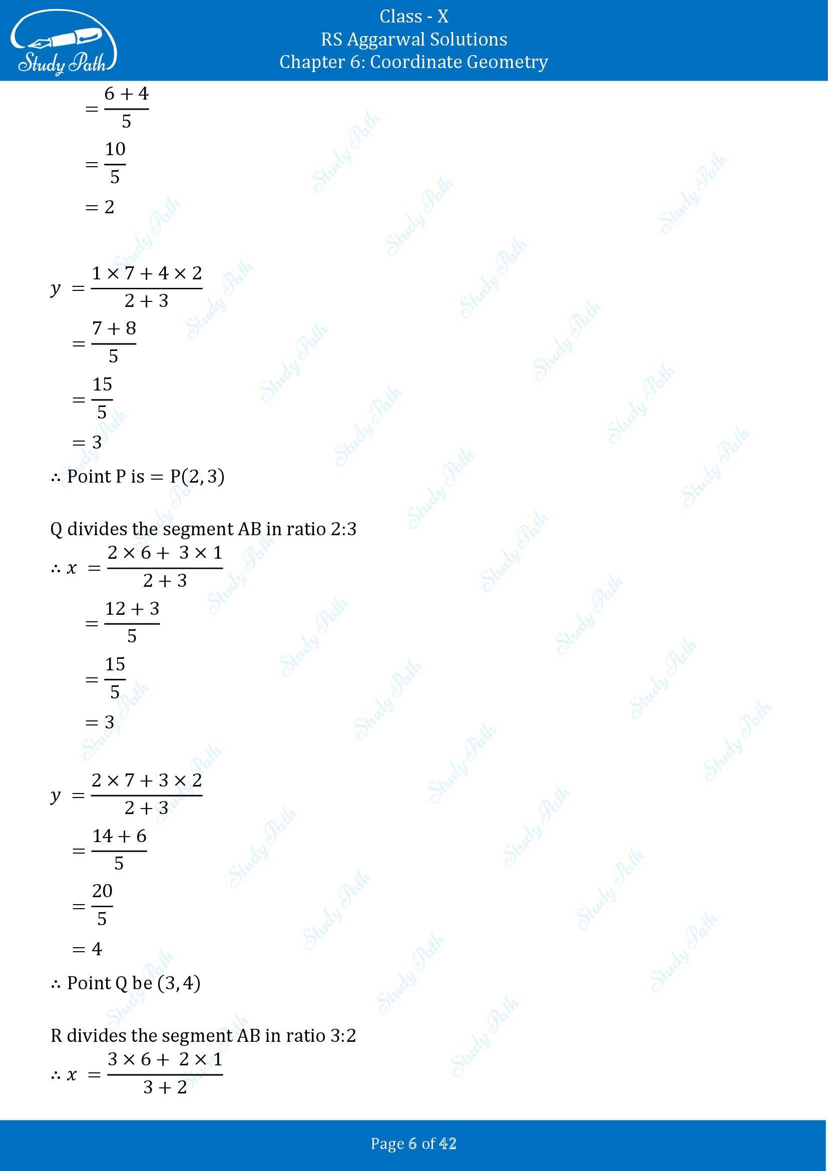 RS Aggarwal Solutions for Class 10 Chapter 6 Coordinate Geometry Exercise 6B 00006