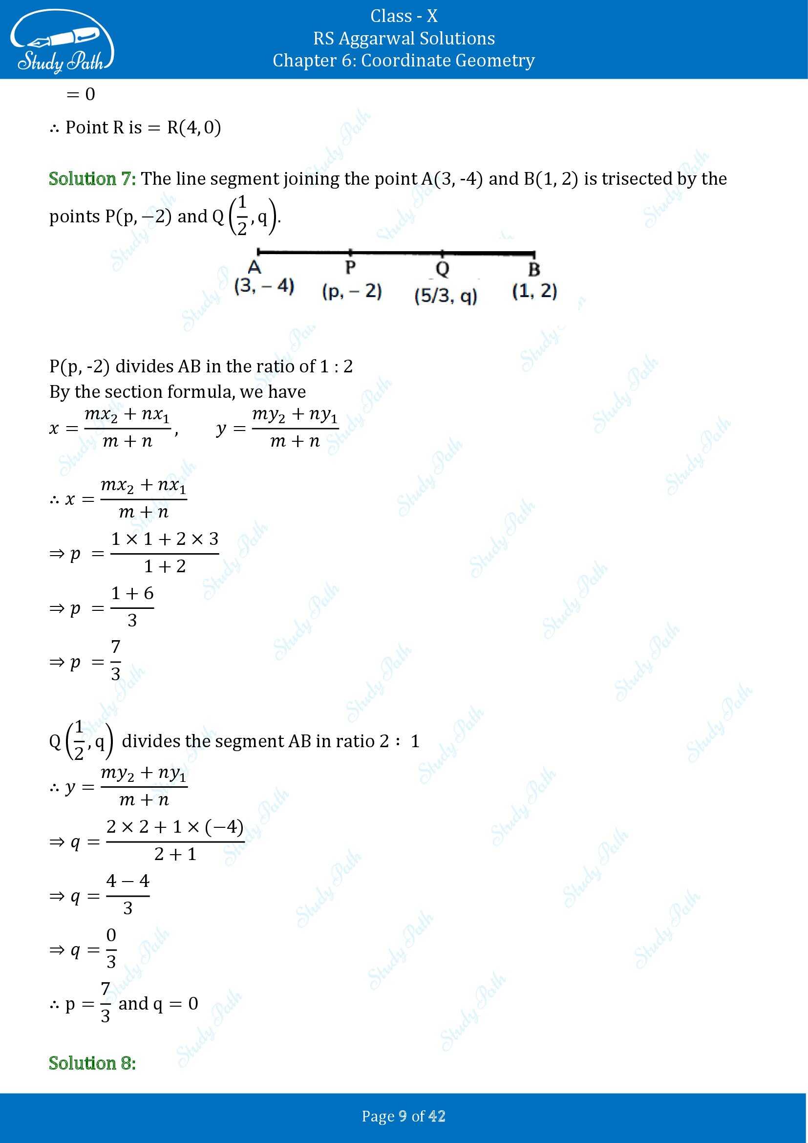 RS Aggarwal Solutions for Class 10 Chapter 6 Coordinate Geometry Exercise 6B 00009