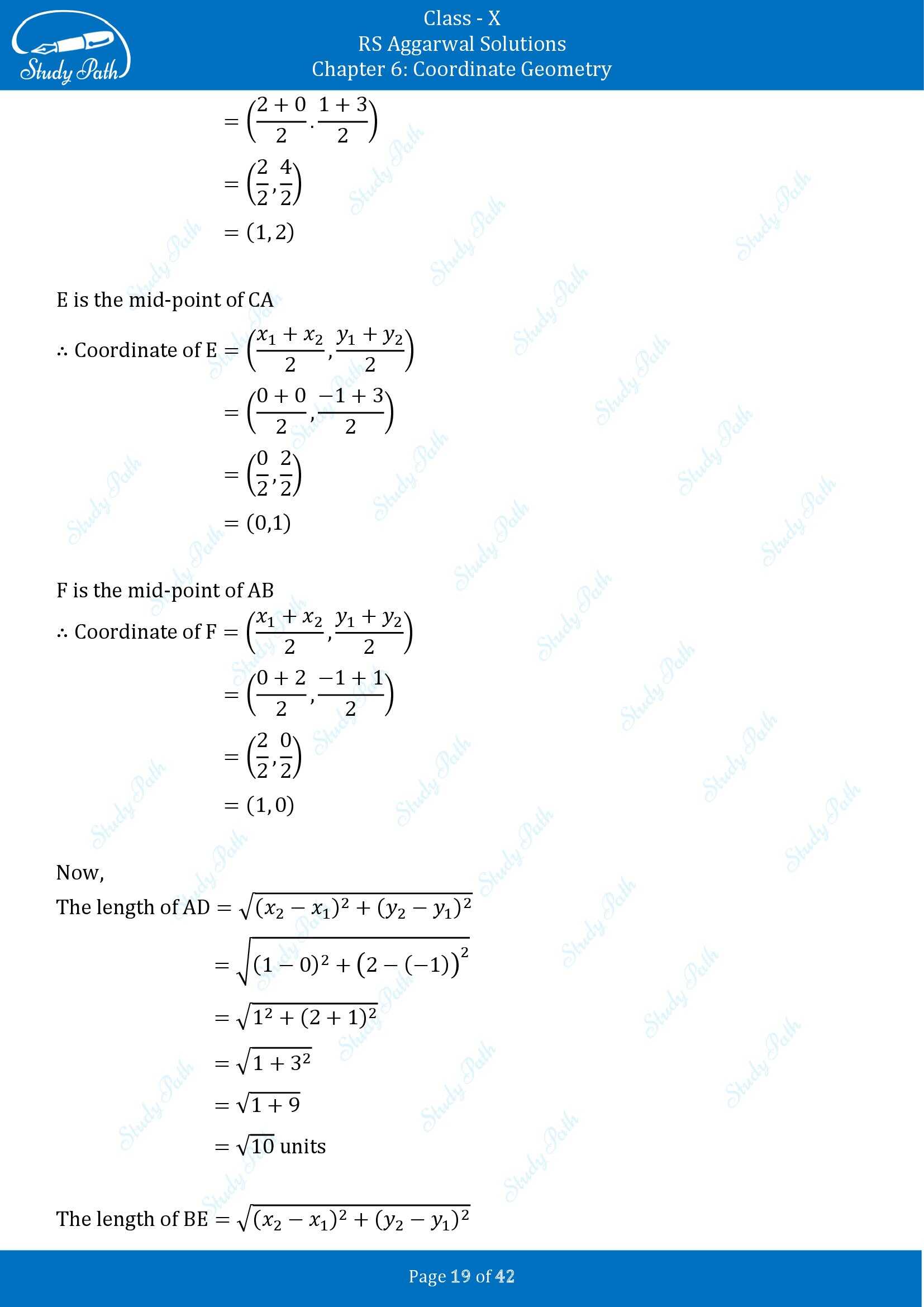 RS Aggarwal Solutions for Class 10 Chapter 6 Coordinate Geometry Exercise 6B 00019