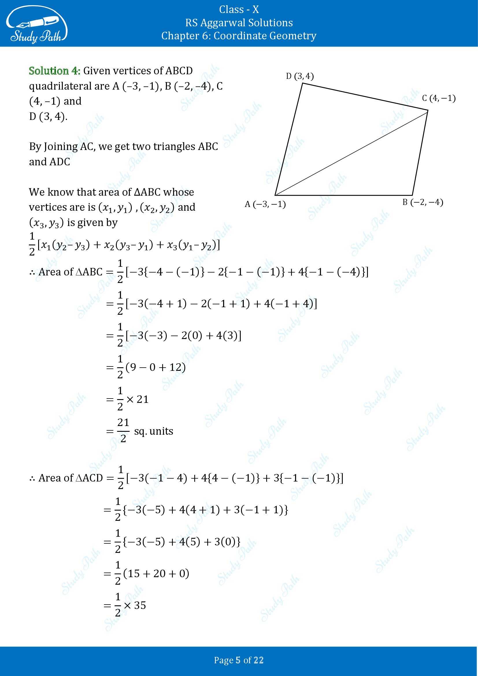 RS Aggarwal Solutions for Class 10 Chapter 6 Coordinate Geometry Exercise 6C 00005