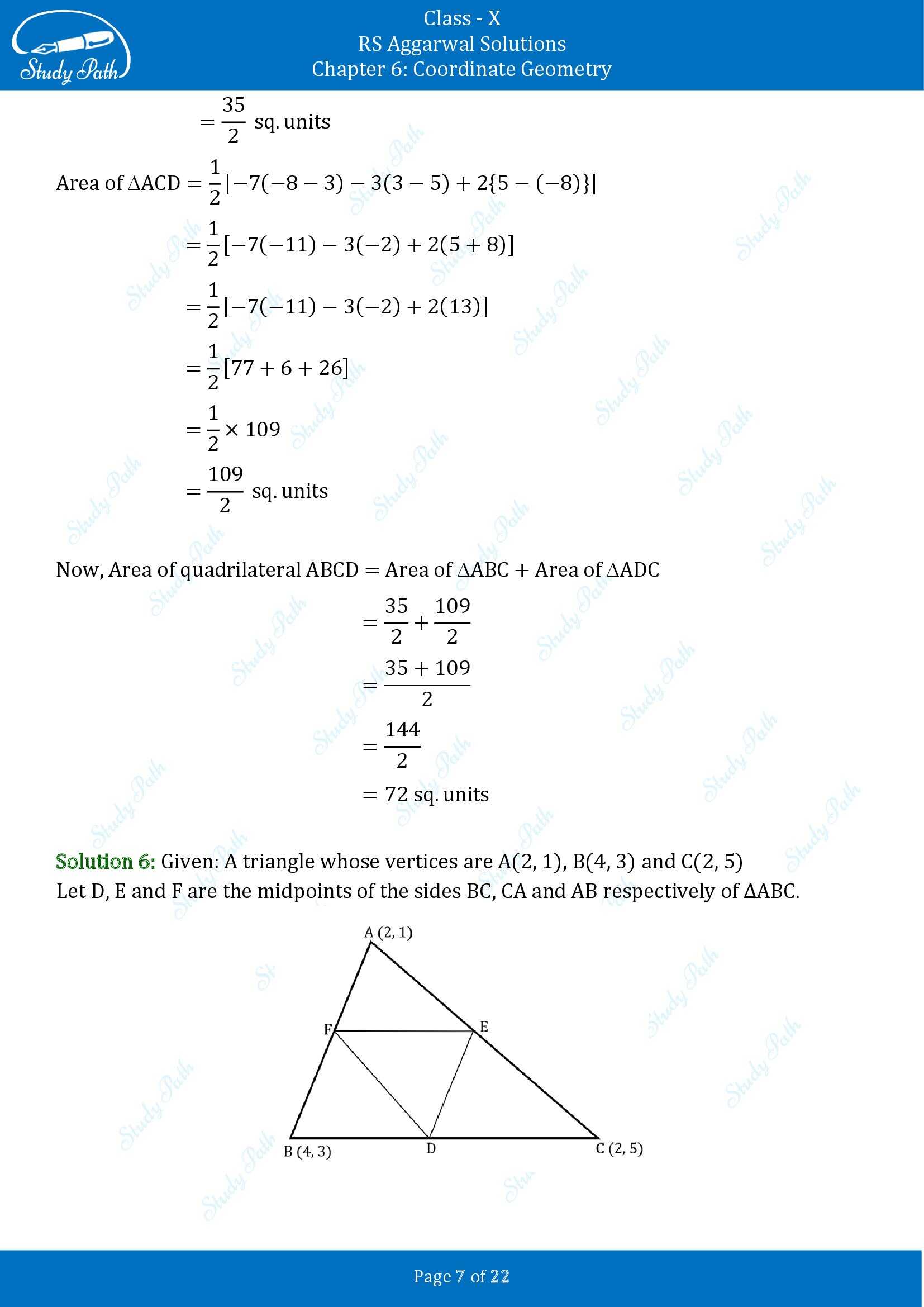 RS Aggarwal Solutions for Class 10 Chapter 6 Coordinate Geometry Exercise 6C 00007