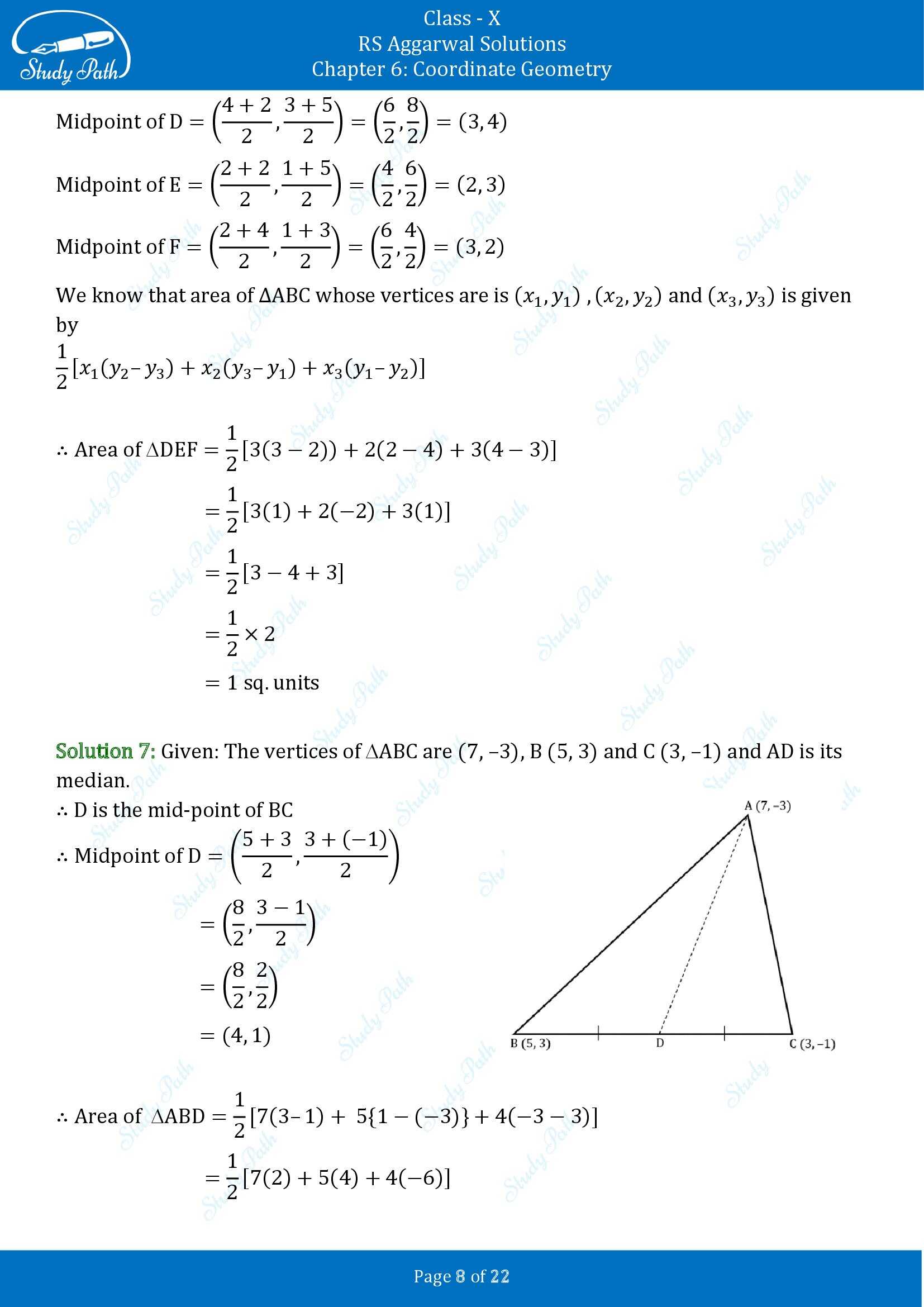RS Aggarwal Solutions for Class 10 Chapter 6 Coordinate Geometry Exercise 6C 00008