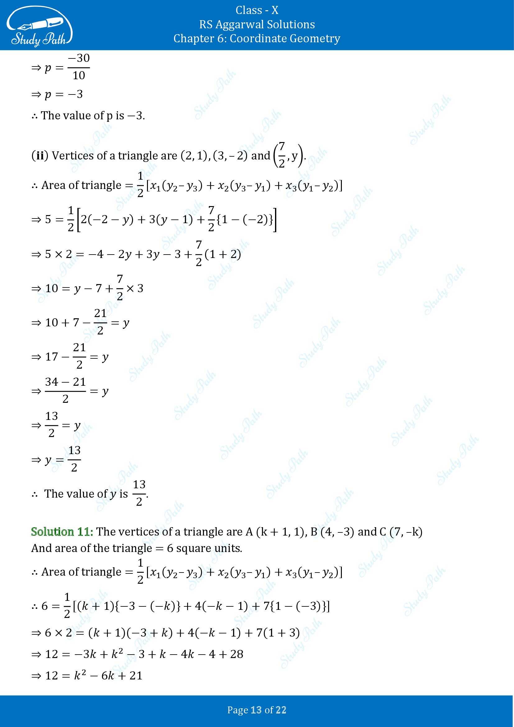RS Aggarwal Solutions for Class 10 Chapter 6 Coordinate Geometry Exercise 6C 00013