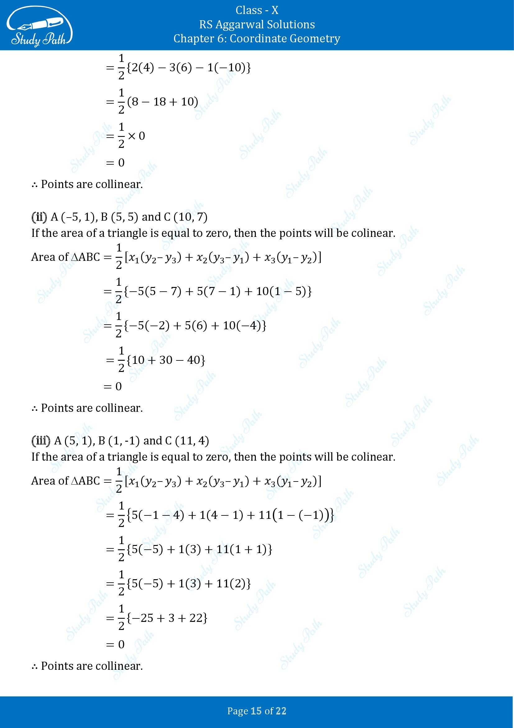 RS Aggarwal Solutions for Class 10 Chapter 6 Coordinate Geometry Exercise 6C 00015