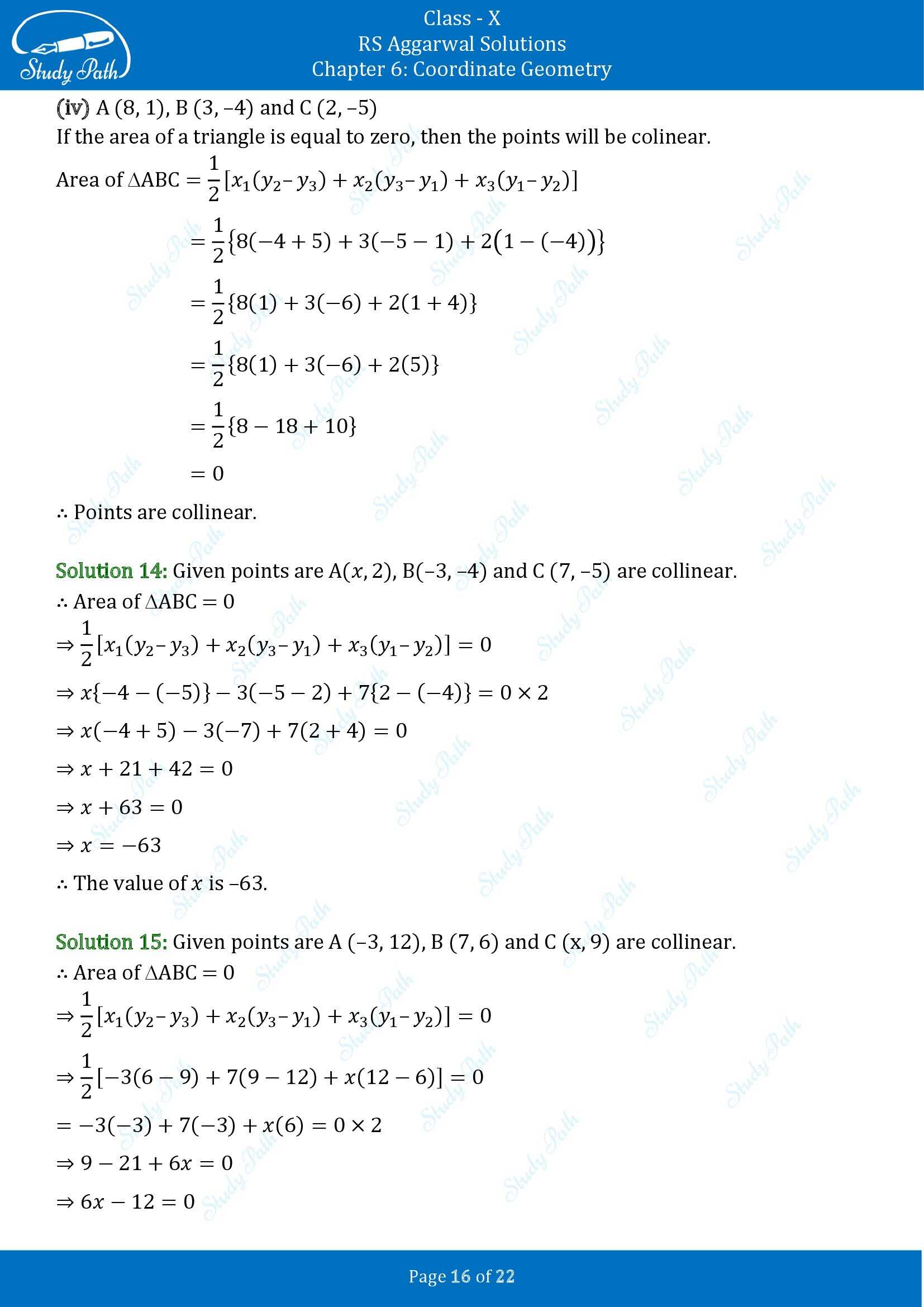 RS Aggarwal Solutions for Class 10 Chapter 6 Coordinate Geometry Exercise 6C 00016