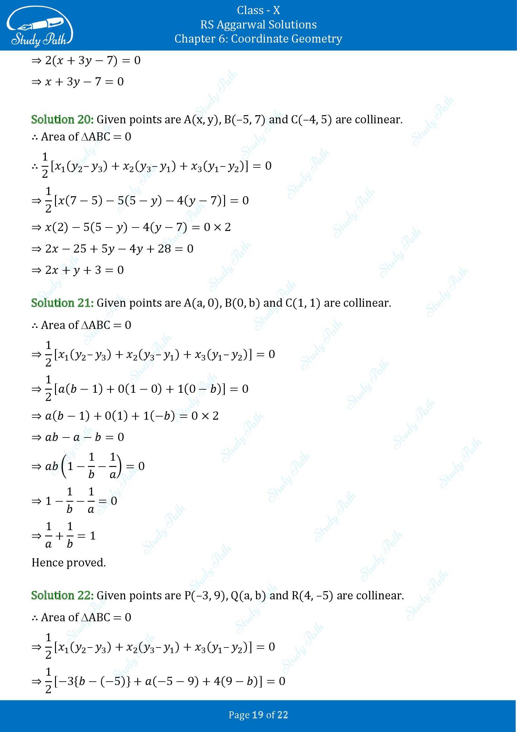 RS Aggarwal Solutions for Class 10 Chapter 6 Coordinate Geometry Exercise 6C 00019