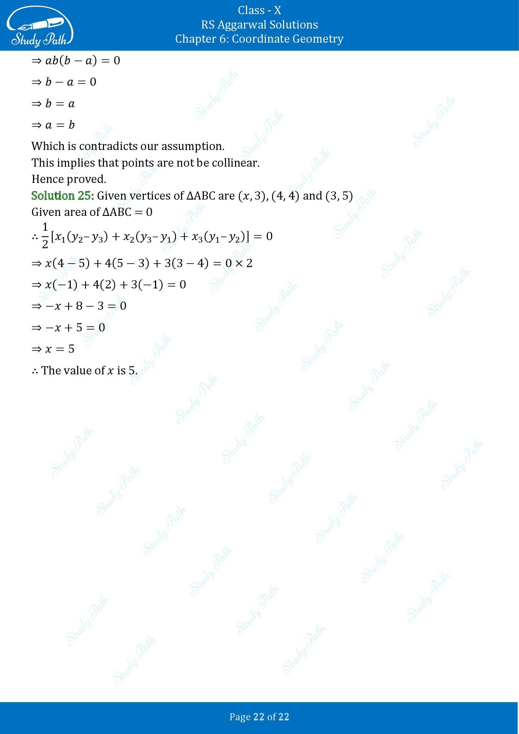 RS Aggarwal Solutions for Class 10 Chapter 6 Coordinate Geometry Exercise 6C 00022