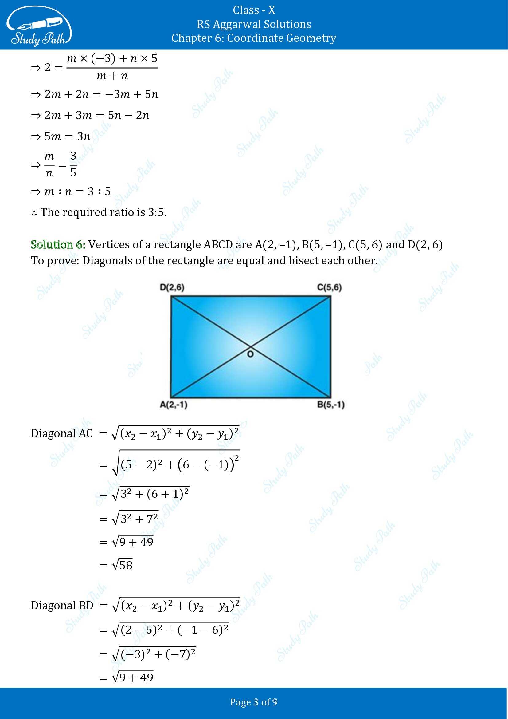 RS Aggarwal Solutions for Class 10 Chapter 6 Coordinate Geometry Exercise 6D 00003