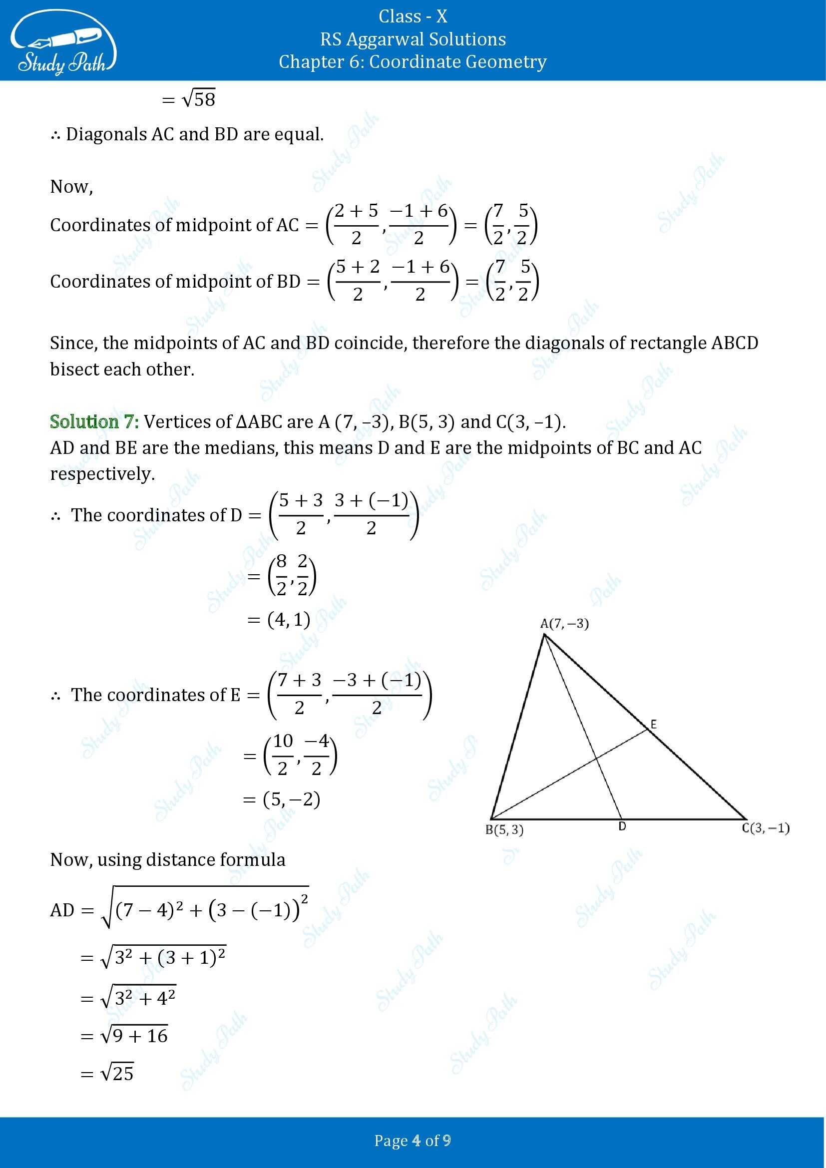 RS Aggarwal Solutions for Class 10 Chapter 6 Coordinate Geometry Exercise 6D 00004