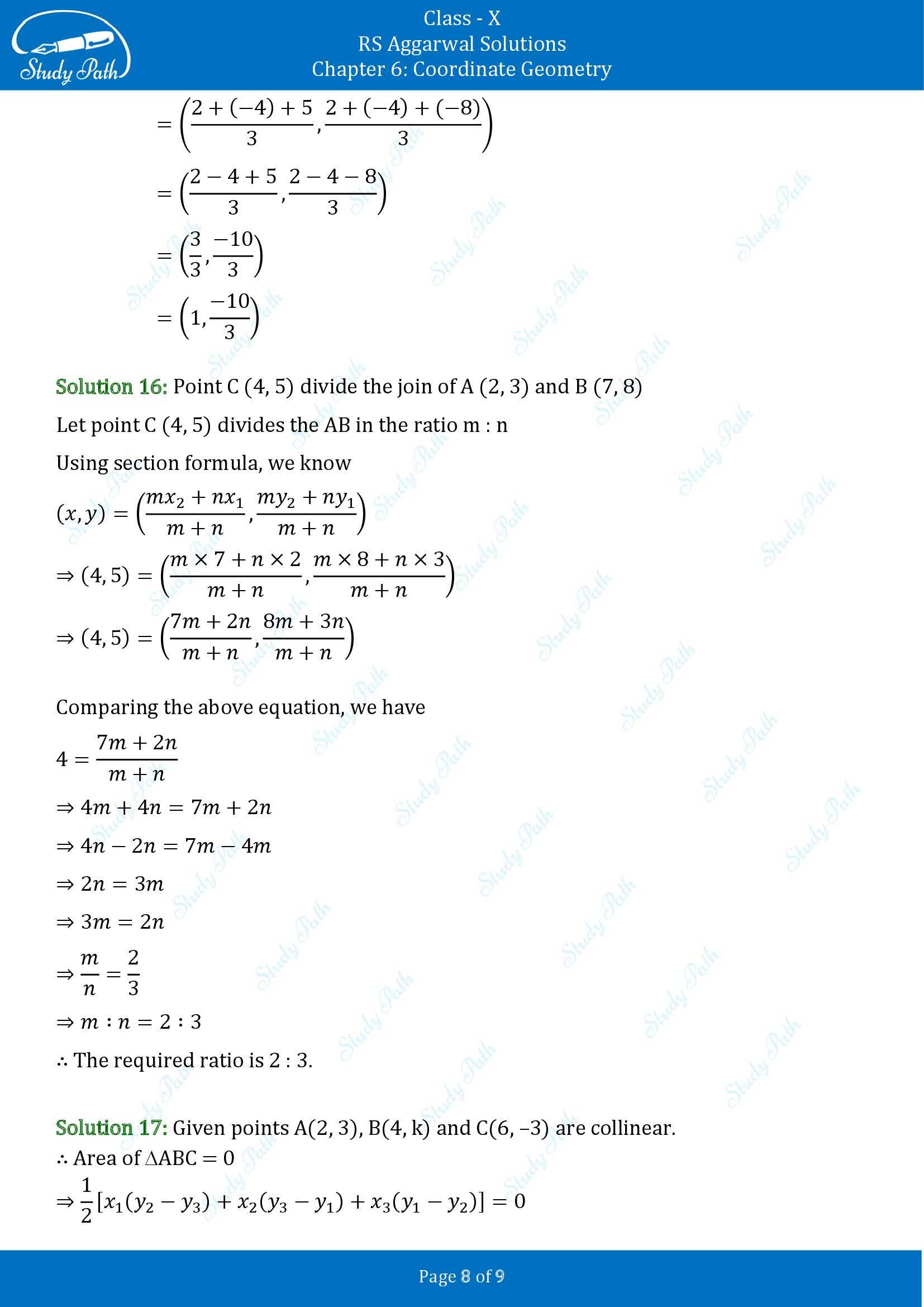 RS Aggarwal Solutions for Class 10 Chapter 6 Coordinate Geometry Exercise 6D 00008
