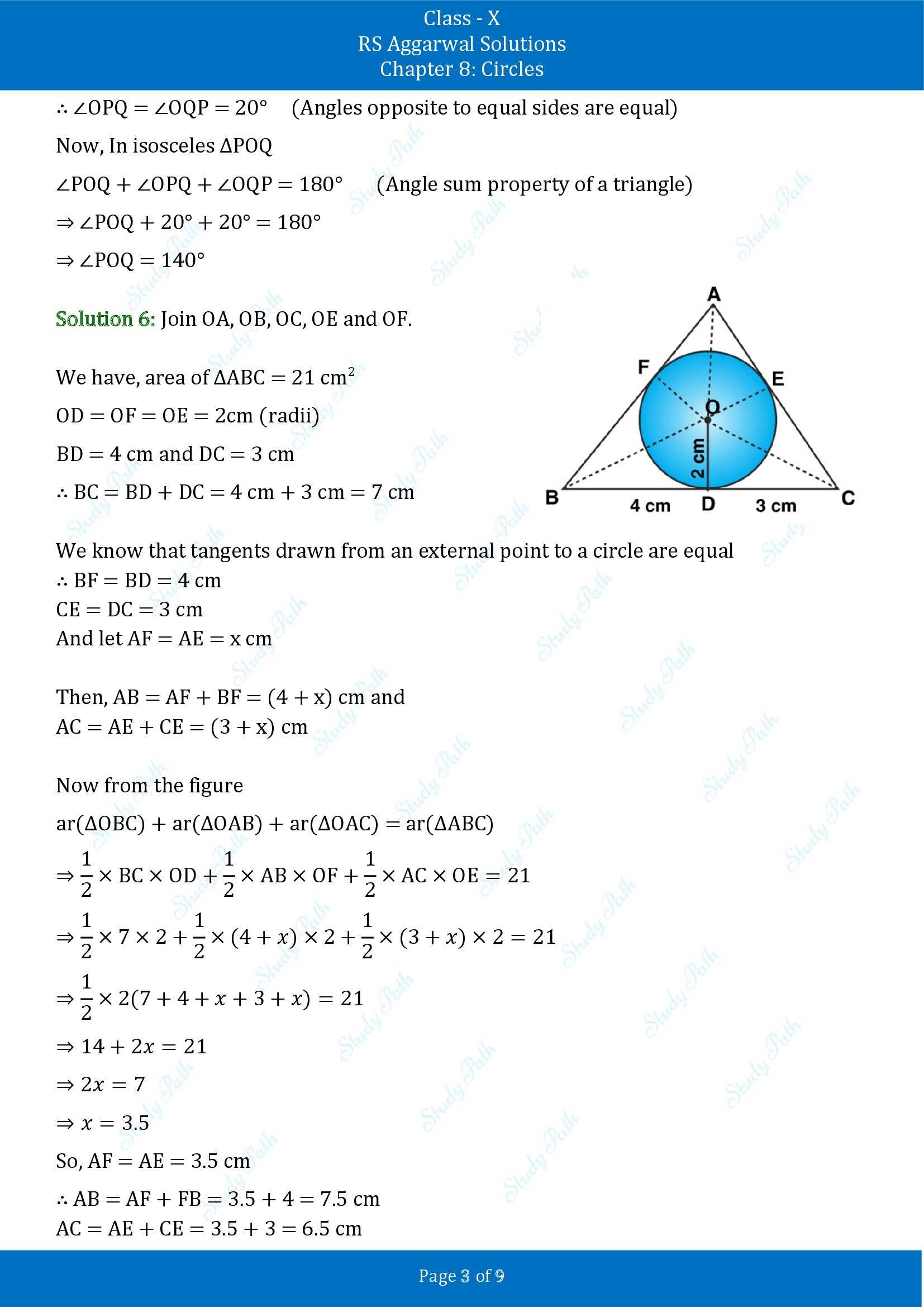 RS Aggarwal Solutions for Class 10 Chapter 8 Circles Exercise 8B 00003