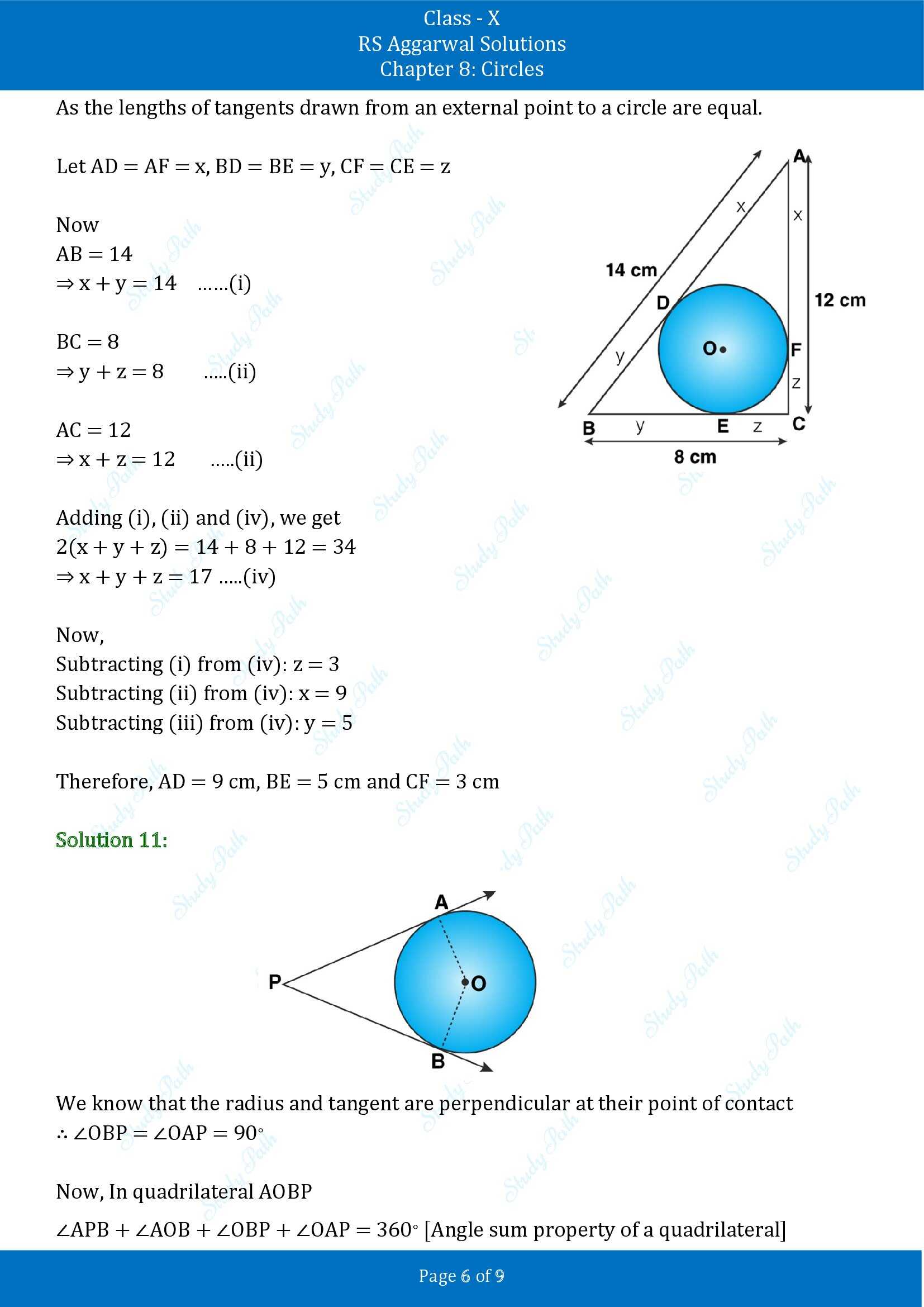 RS Aggarwal Solutions for Class 10 Chapter 8 Circles Exercise 8B 00006
