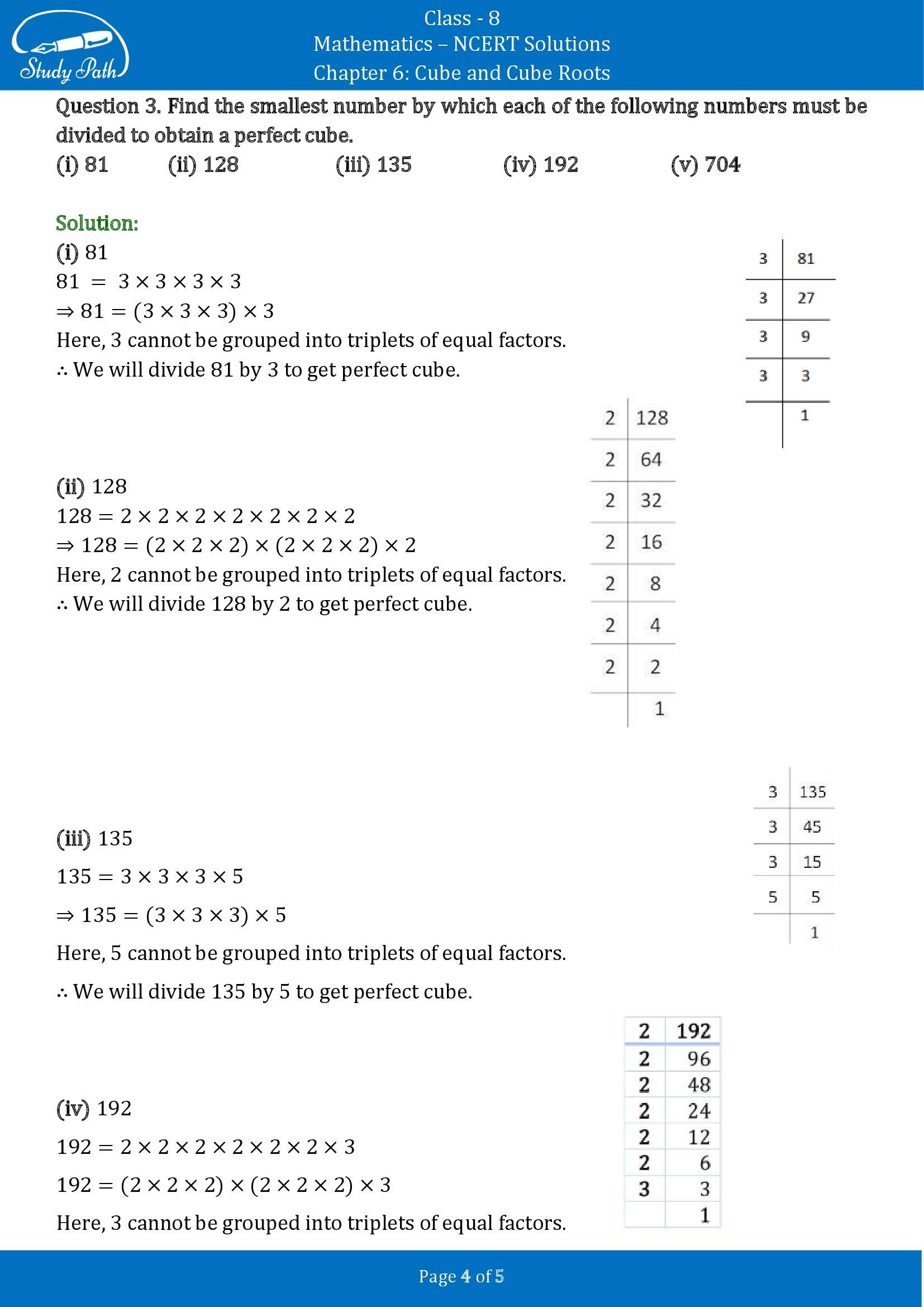 NCERT Solutions for Class 8 Maths Chapter 6 Cubes and Cube Roots Exercise 6.1 00004