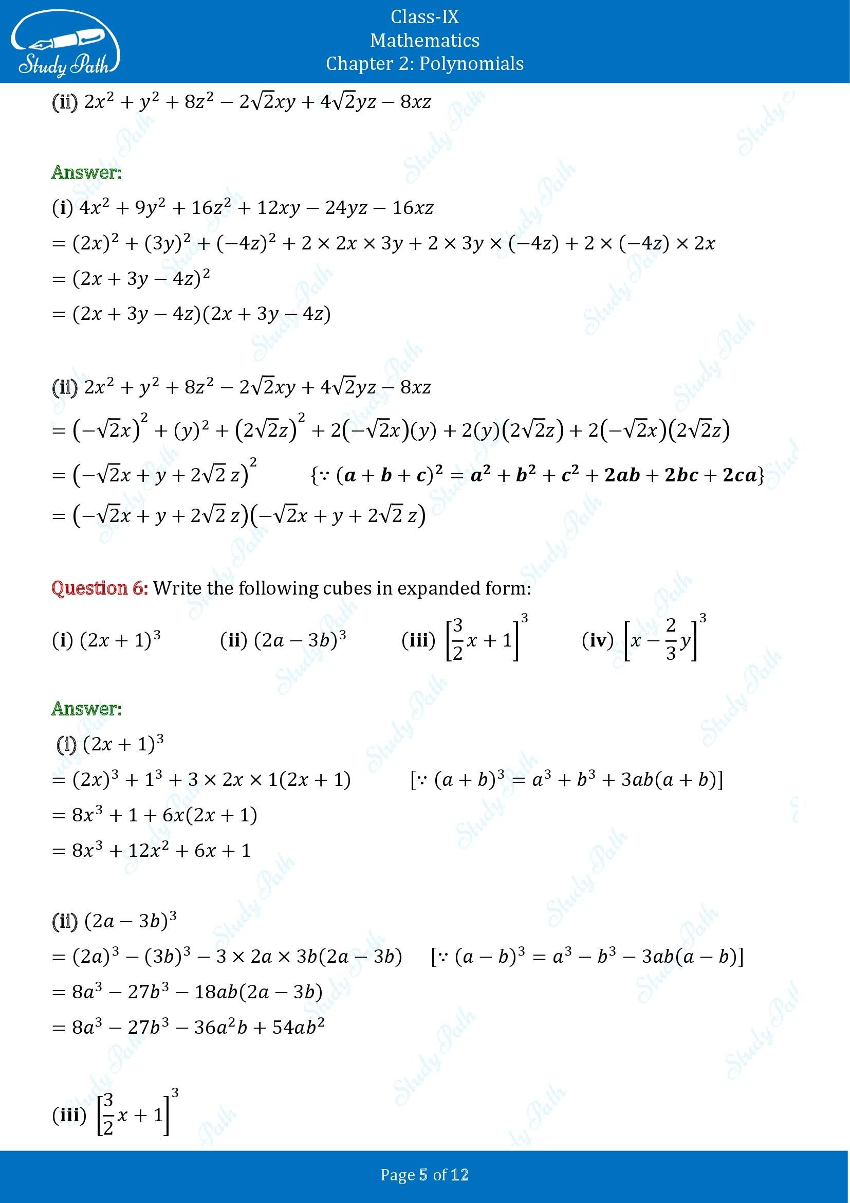 NCERT Solutions for Class 9 Maths Chapter 2 Polynomials Exercise 2.4 00005
