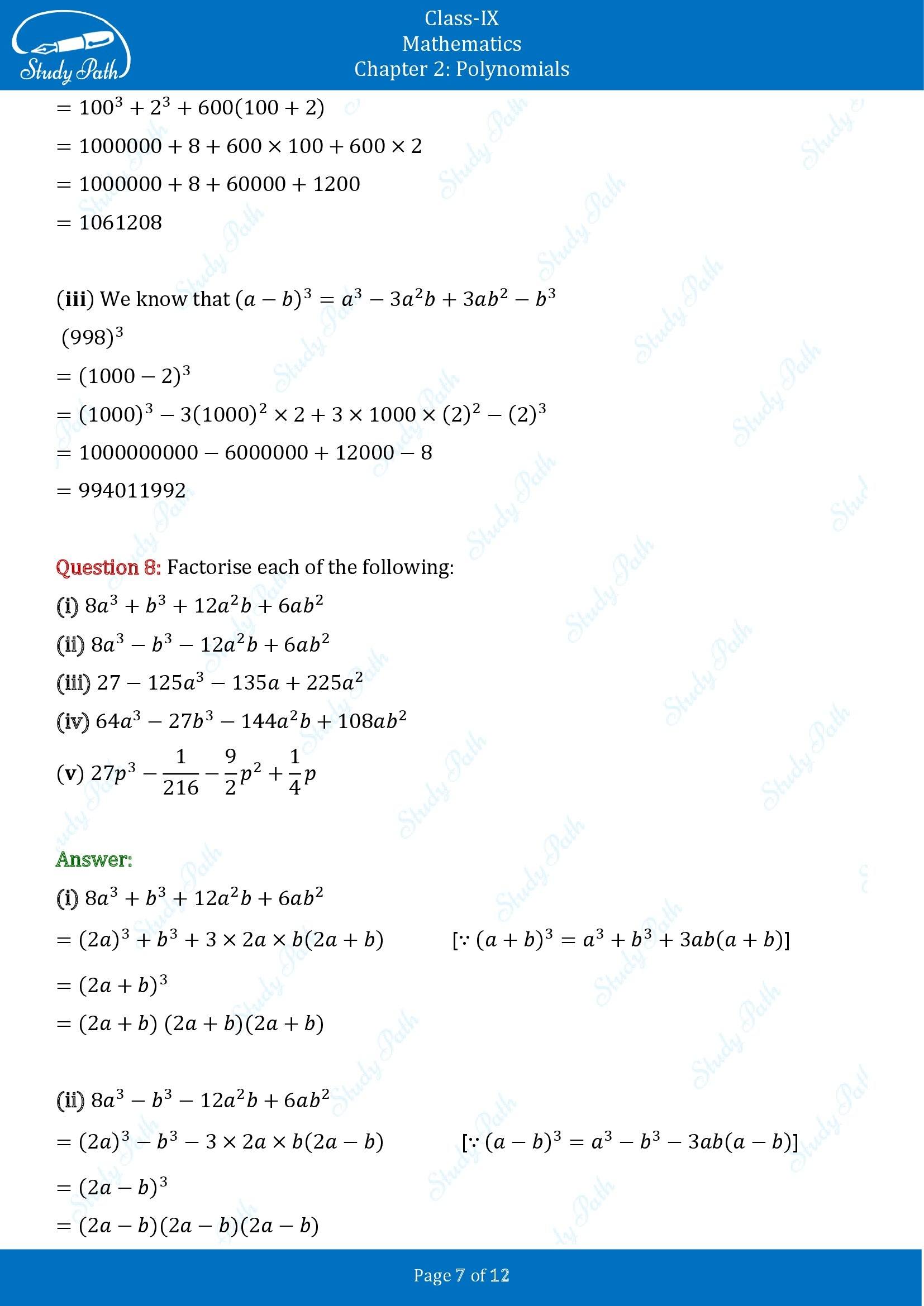 NCERT Solutions for Class 9 Maths Chapter 2 Polynomials Exercise 2.4 00007
