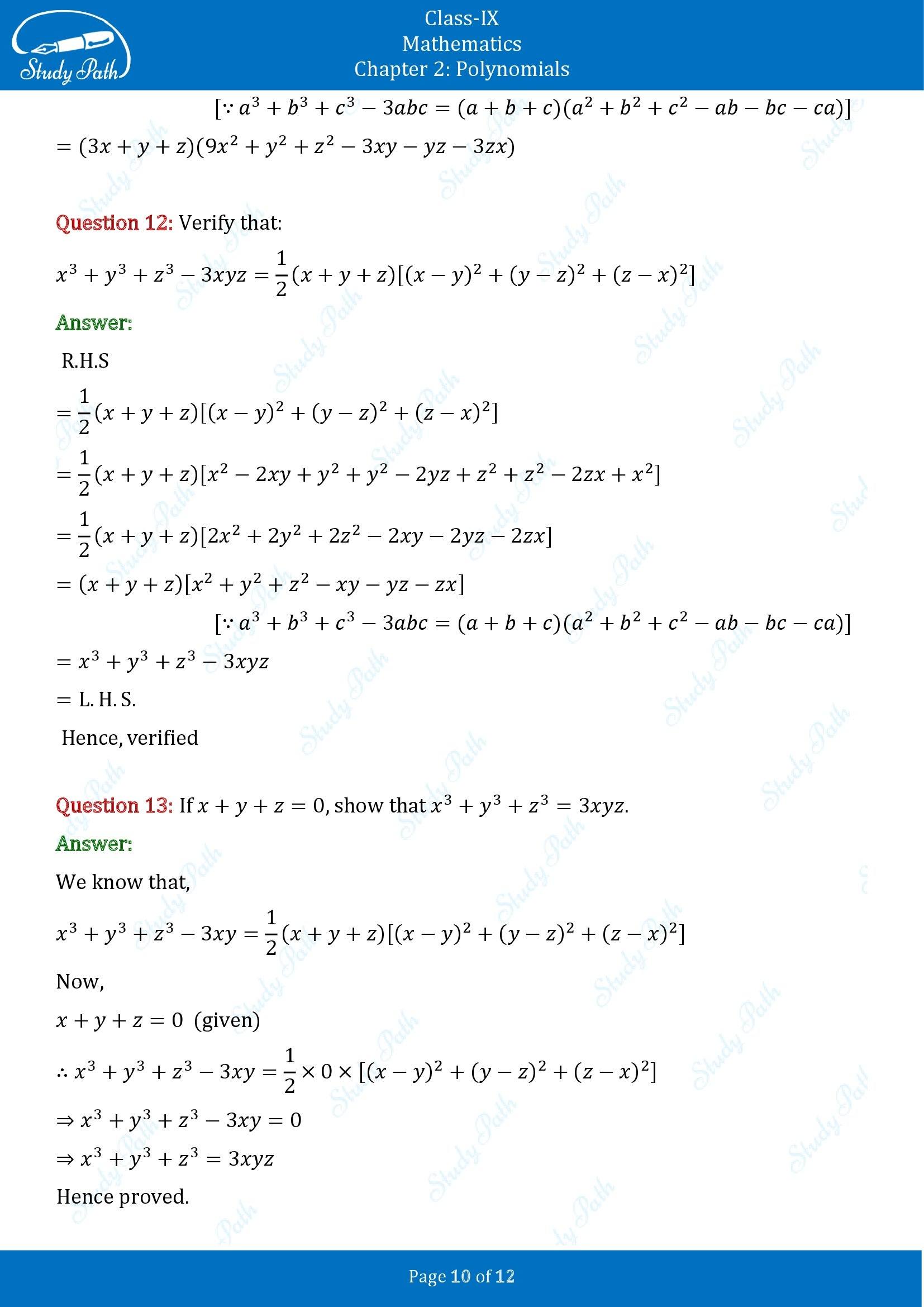 NCERT Solutions for Class 9 Maths Chapter 2 Polynomials Exercise 2.4 00010
