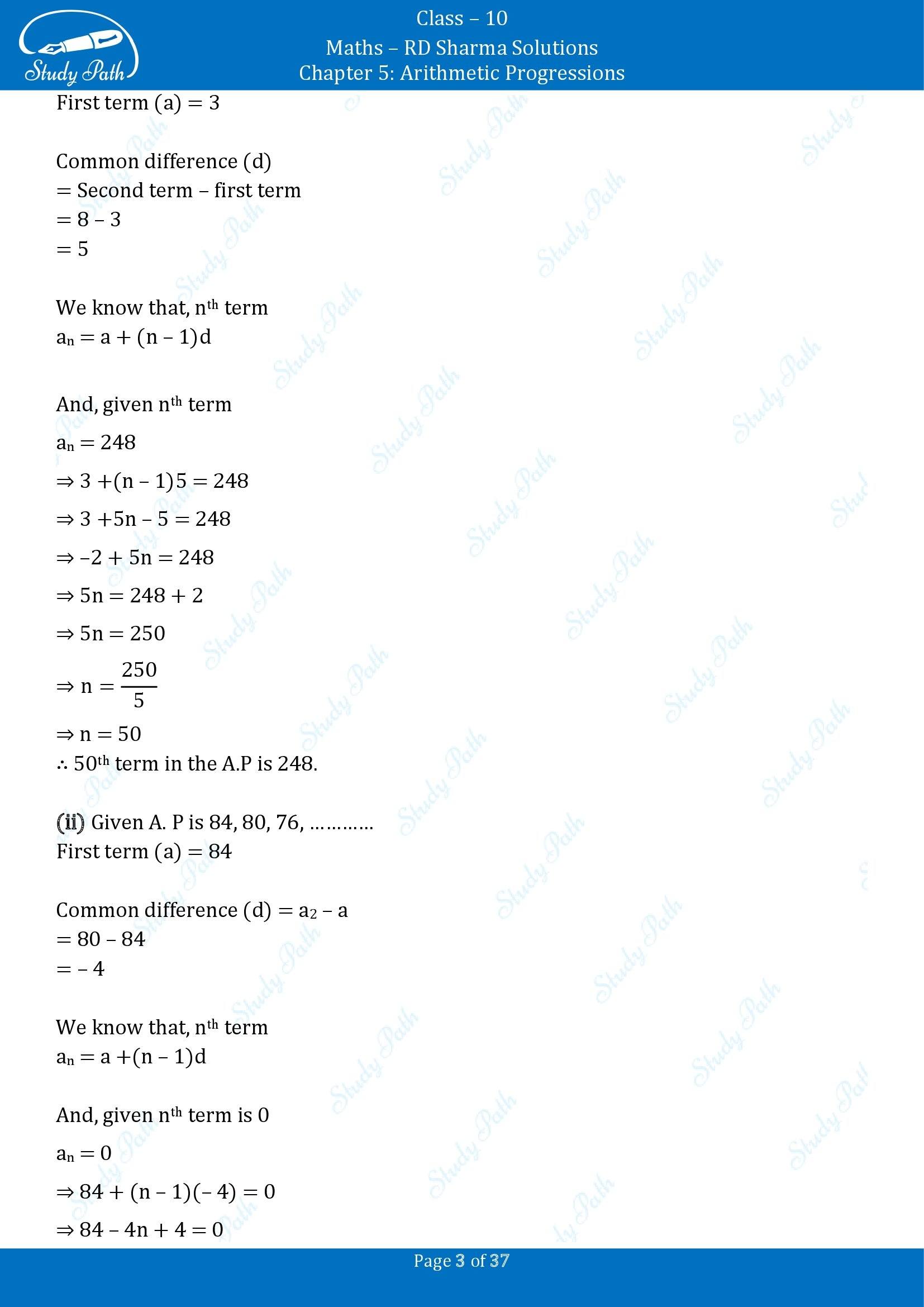 RD Sharma Solutions Class 10 Chapter 5 Arithmetic Progressions Exercise 5.4 00003