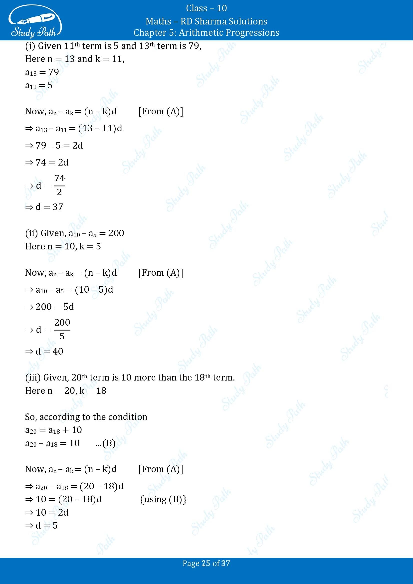 RD Sharma Solutions Class 10 Chapter 5 Arithmetic Progressions Exercise 5.4 00025