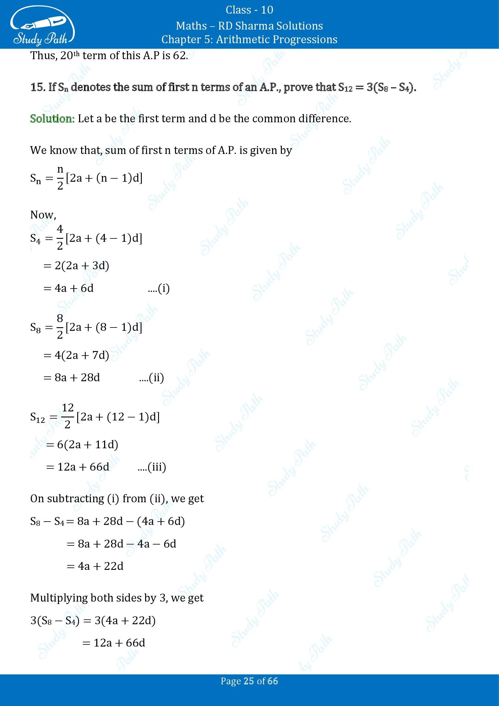 RD Sharma Solutions Class 10 Chapter 5 Arithmetic Progressions Exercise 5.6 00025