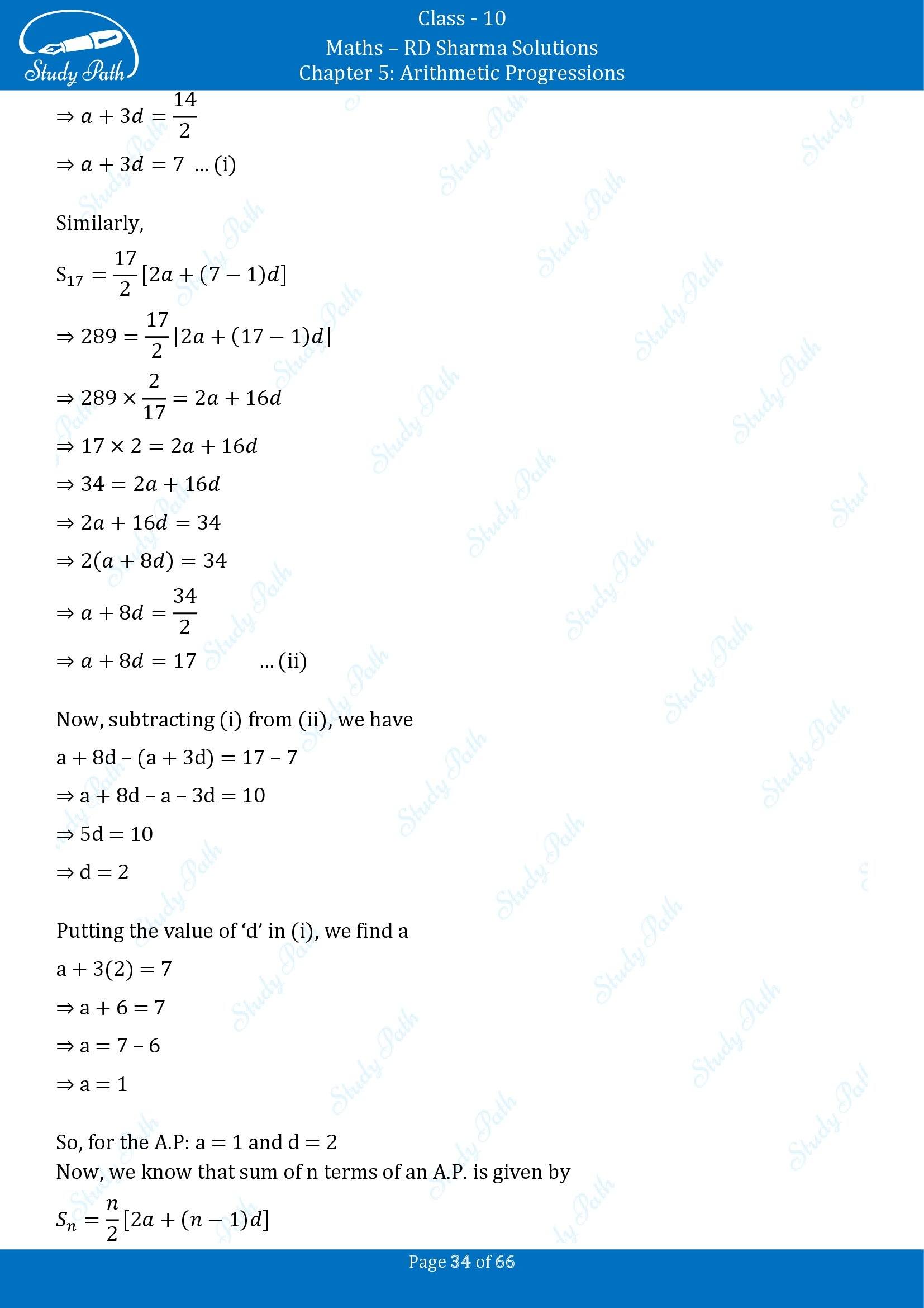 RD Sharma Solutions Class 10 Chapter 5 Arithmetic Progressions Exercise 5.6 00034