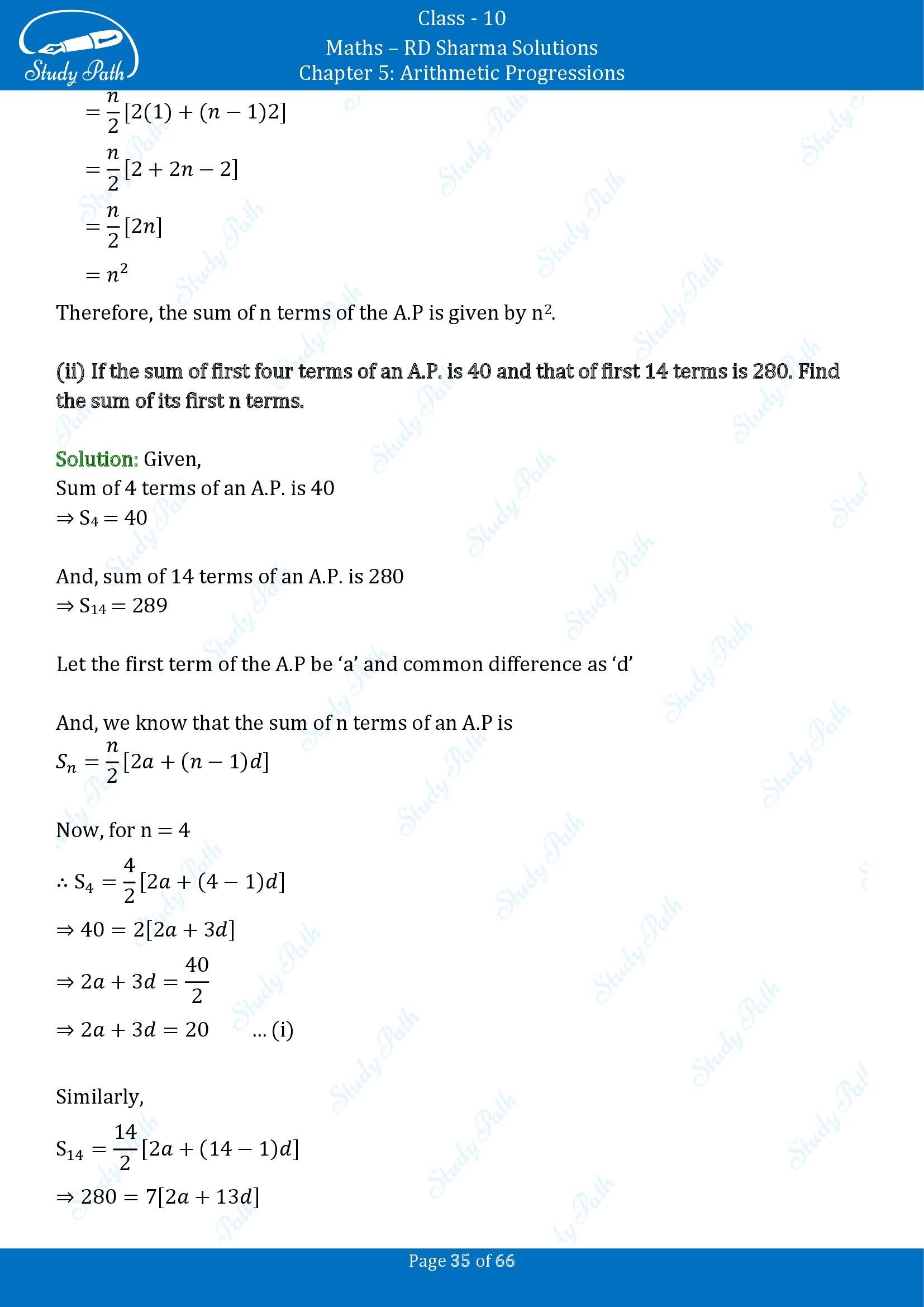 RD Sharma Solutions Class 10 Chapter 5 Arithmetic Progressions Exercise 5.6 00035